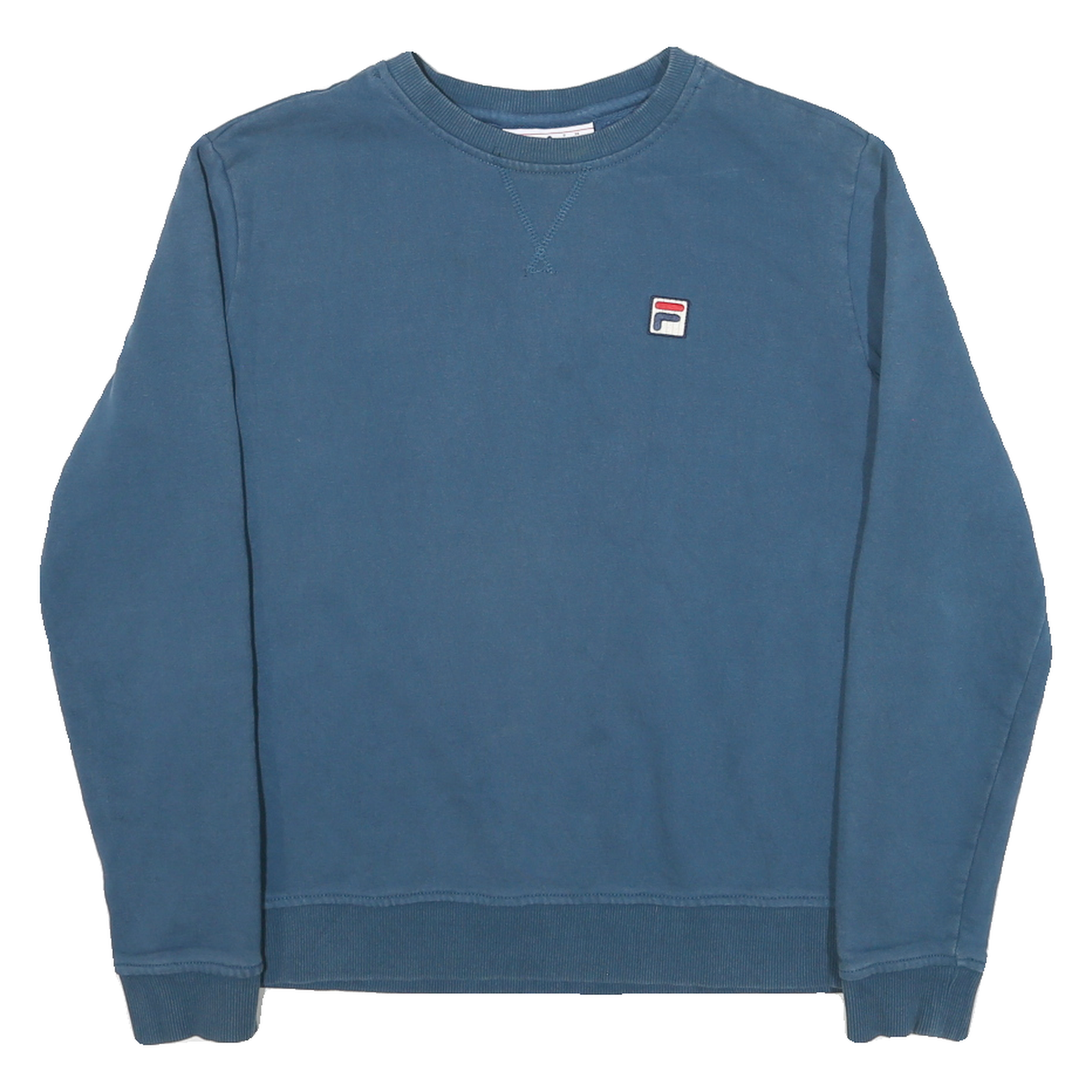 FILA Womens Blue Crew Neck M Sweatshirt Cotton Blend Casual Pullover Refurbished - N/A refurbished available on Cerqular