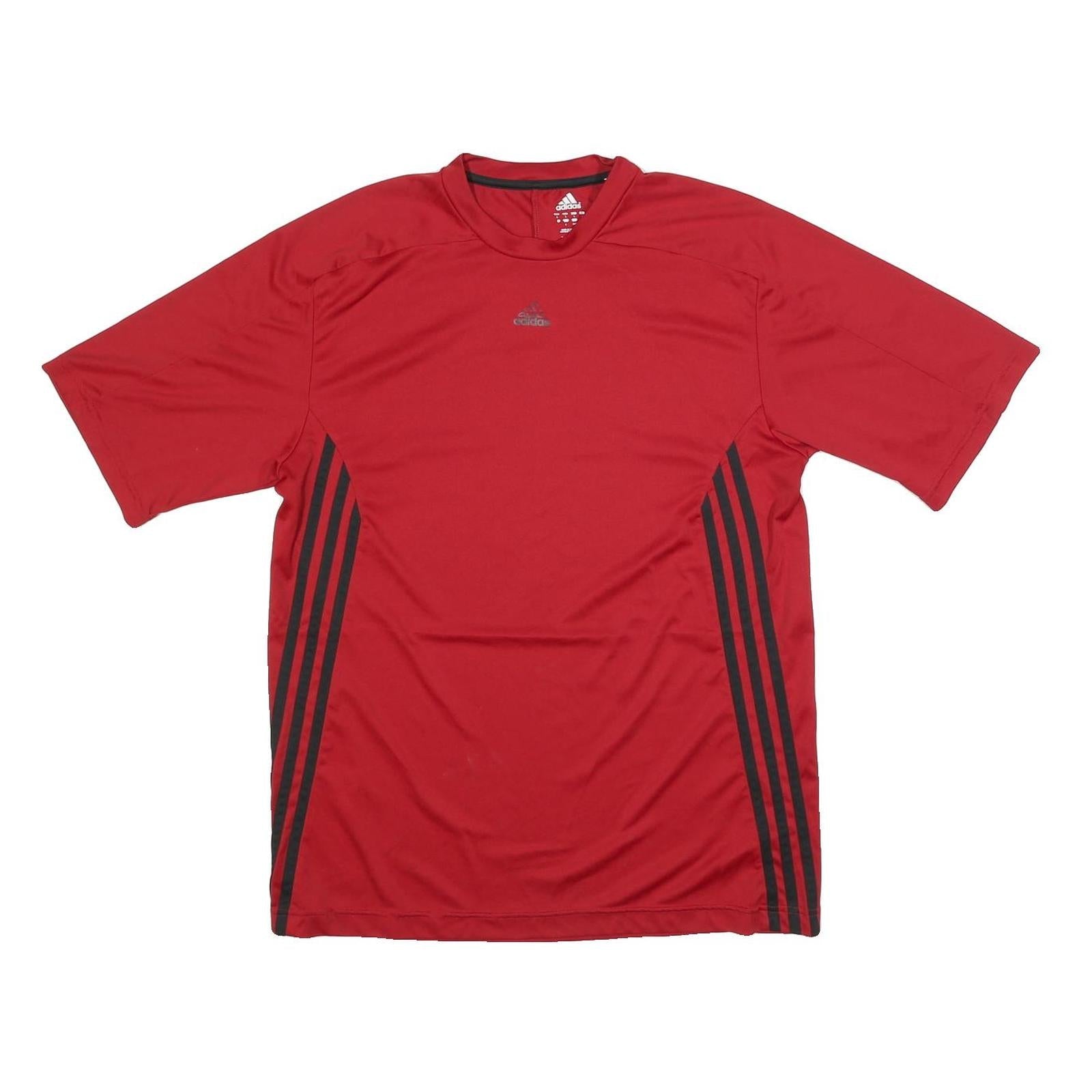 ADIDAS Mens Red Polyester T-Shirt L Short Sleeve Crew Neck Athletic Sportswear Refurbished - N/A refurbished available on Cerqular