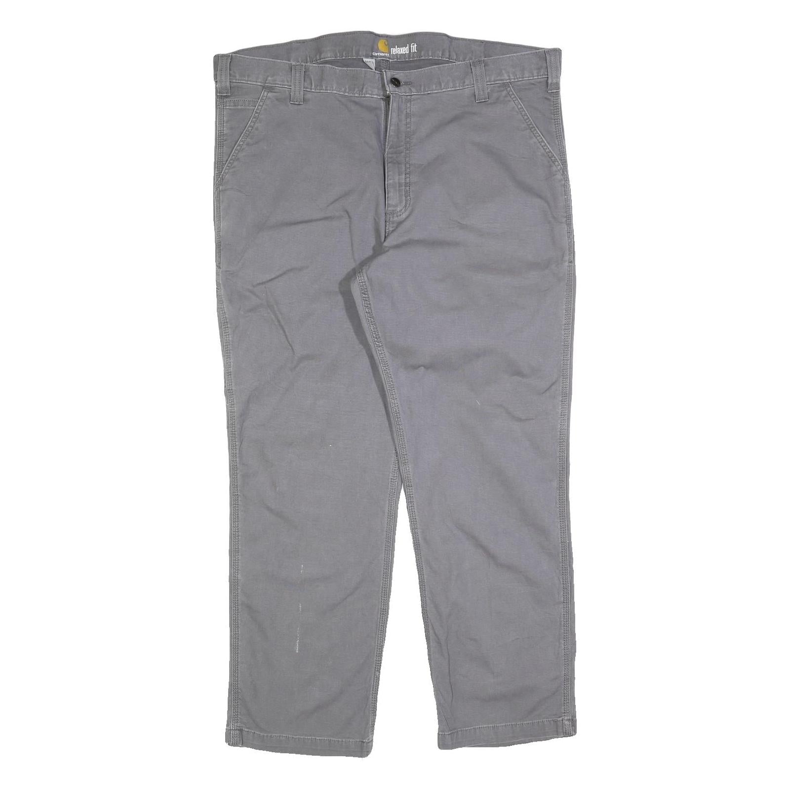 CARHARTT Mens Cotton Blend Grey Relaxed Fit Straight Trousers W40 L30 Workwear Refurbished - N/A refurbished available on Cerqular