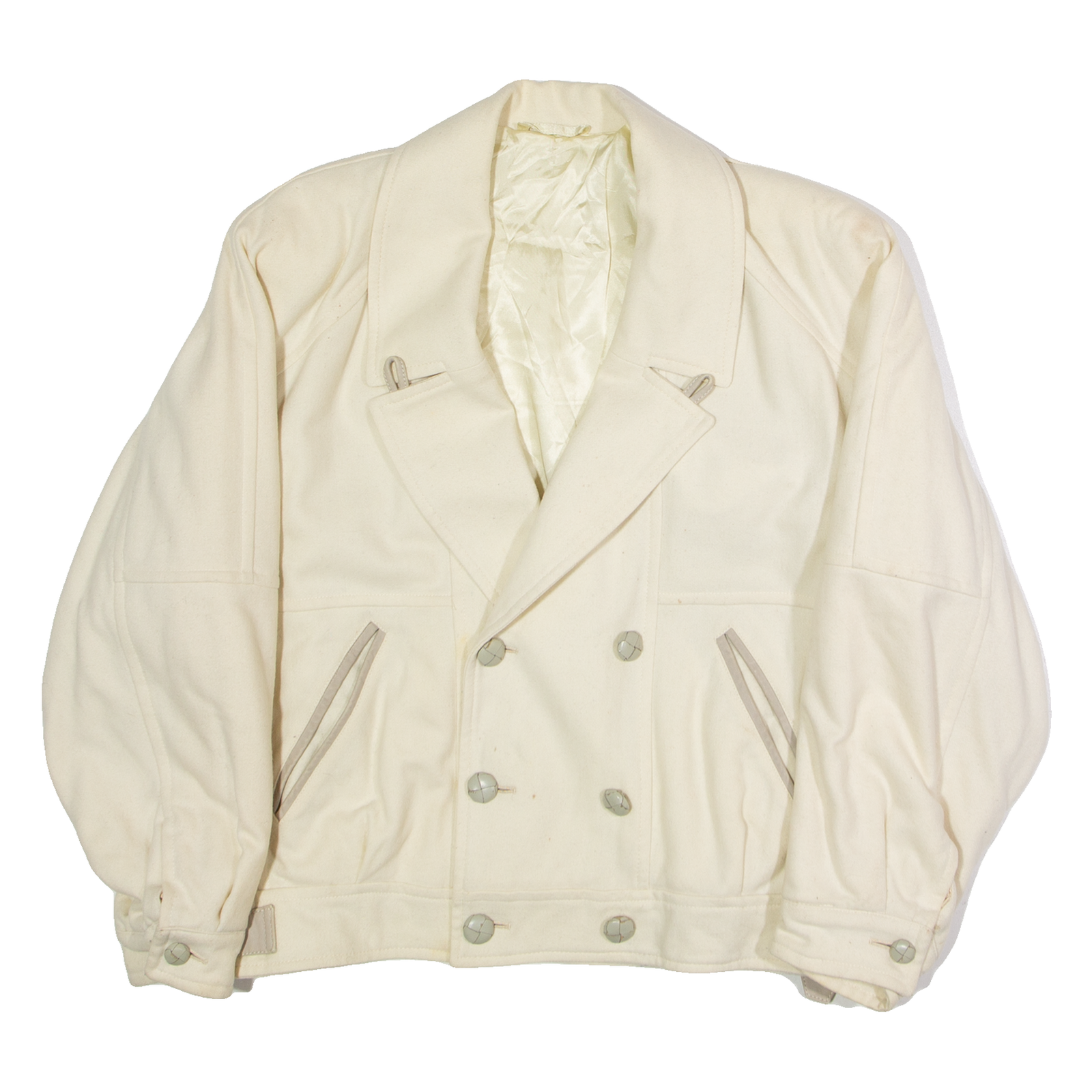 BIGNOMI Womens Flight Jacket Cream 90s XL Refurbished - N/A refurbished available on Cerqular