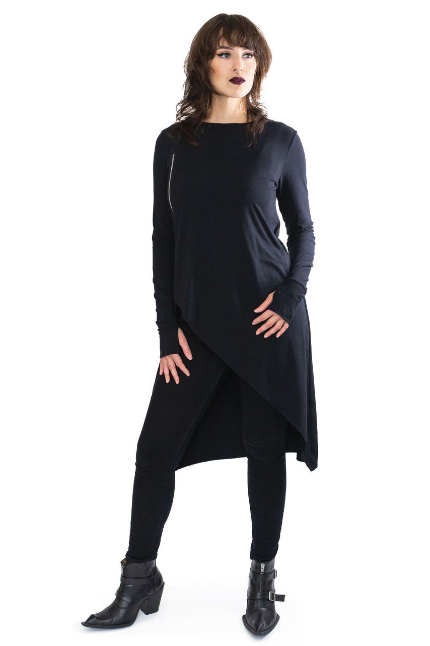 Asymmetrical Zipped Tunic | Size: XL Refurbished - N/A (I could not find a well-known brand by this name refurbished available on Cerqular