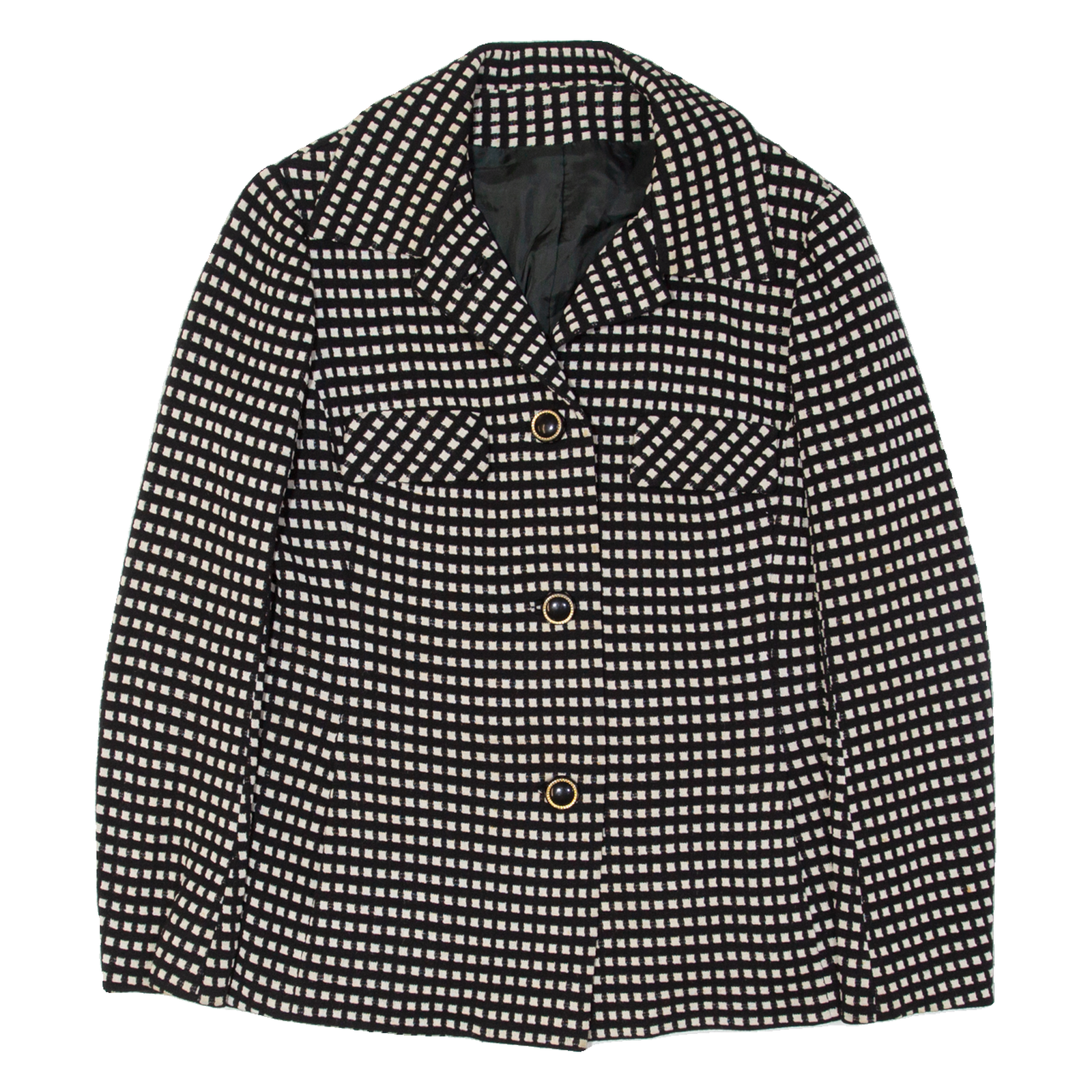 Womens Blazer Jacket Black Check M Refurbished - N/A refurbished available on Cerqular