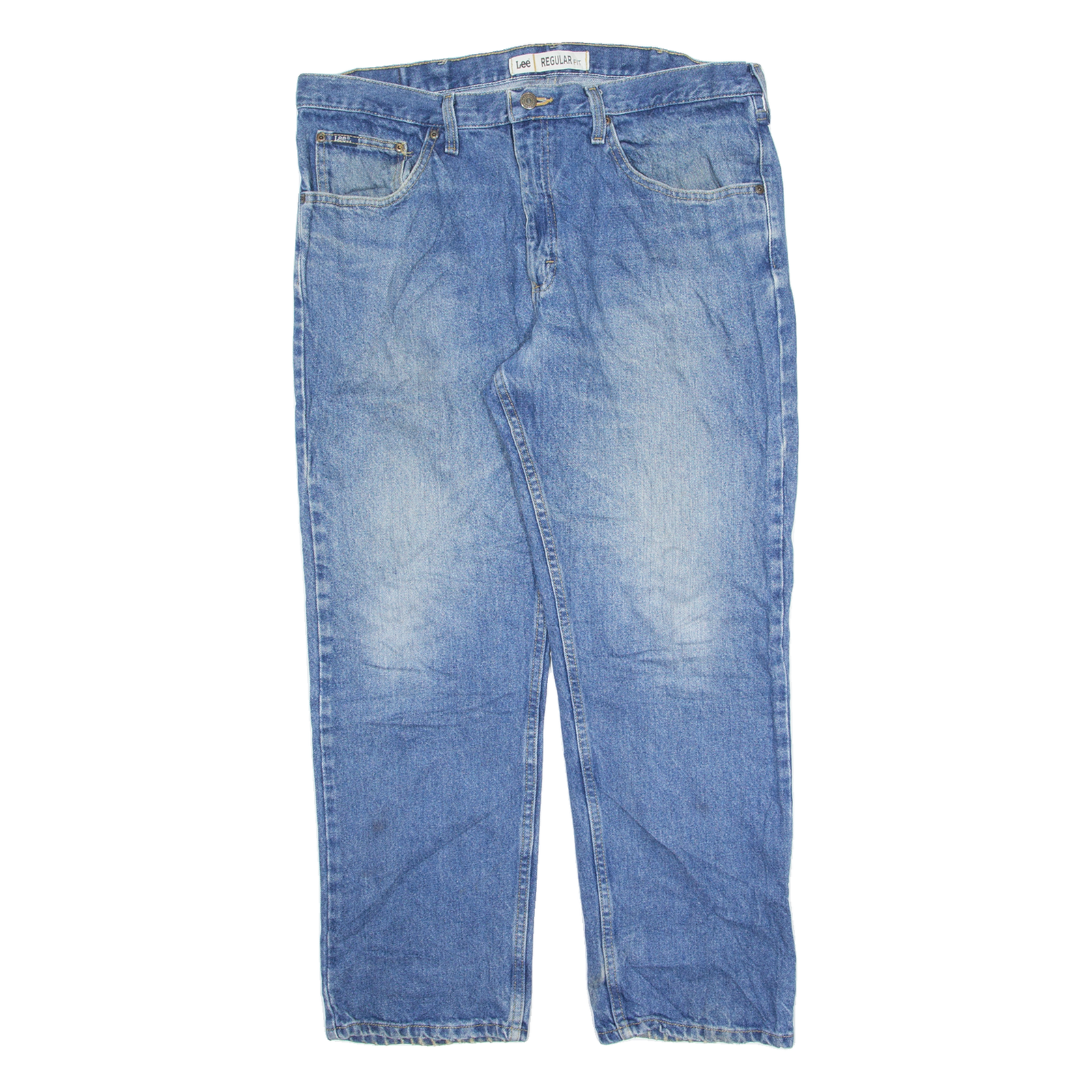 LEE Mens Jeans Blue Regular Straight Stone Wash W38 L29 Refurbished - N/A refurbished available on Cerqular