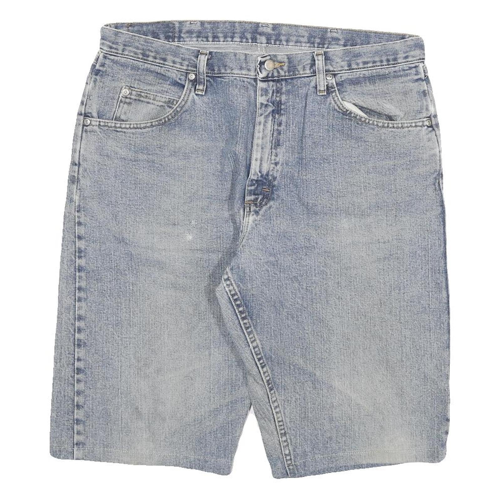 WRANGLER Mens Denim Shorts Blue 2XL W36 Classic Cotton Blend Casual Refurbished - N/A refurbished available on Cerqular