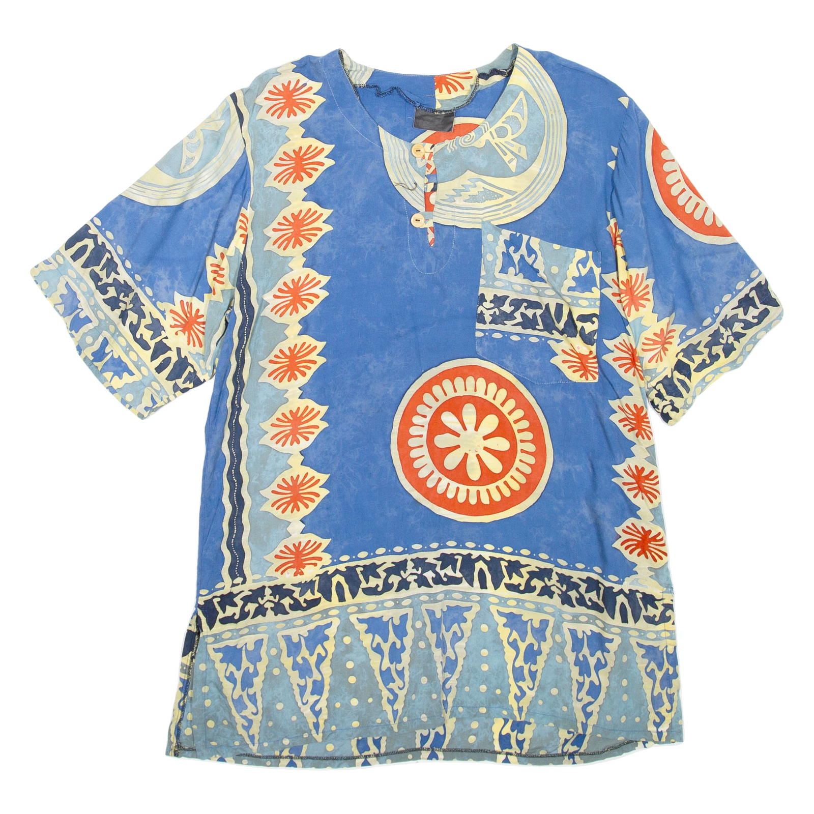 Womens Printed Top Blue Crazy Pattern L Refurbished - N/A refurbished available on Cerqular