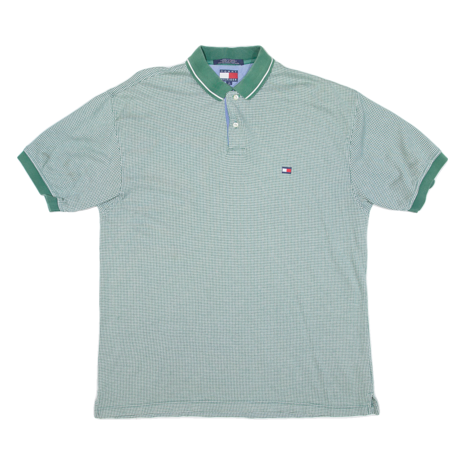 TOMMY HILFIGER Mens Polo Shirt Green L Refurbished - N/A refurbished available on Cerqular