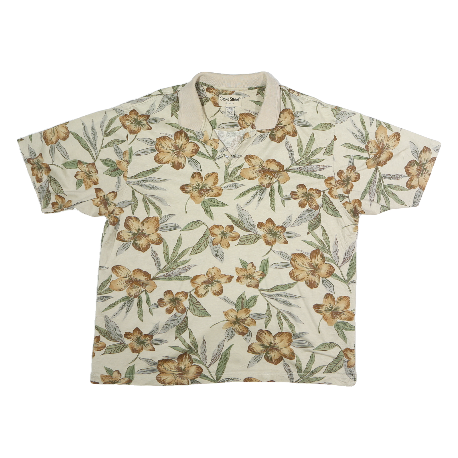 Buy COOKE STREET Mens Cream Floral Print Short Sleeve XL Cotton Blend Polo Shirt Refurbished - $11.69 COOKE STREET Mens Cream Floral Print Short Sleeve XL Cotton Blend Polo Shirt Refurbished - N/A refurbished available on Cerqular