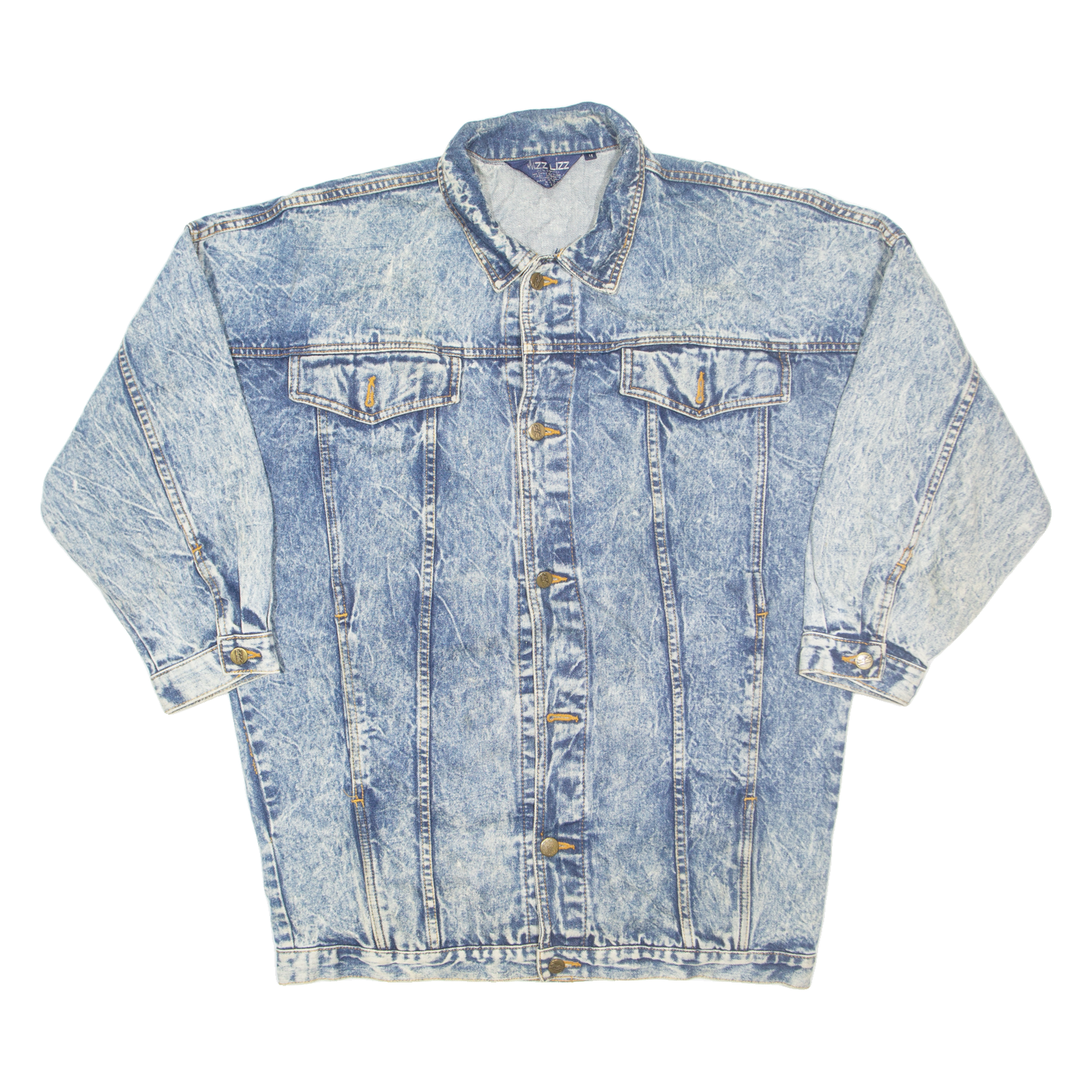 MIZZ LIZZ Oversized Acid Wash Womens Denim Jacket Blue M Refurbished - N/A refurbished available on Cerqular