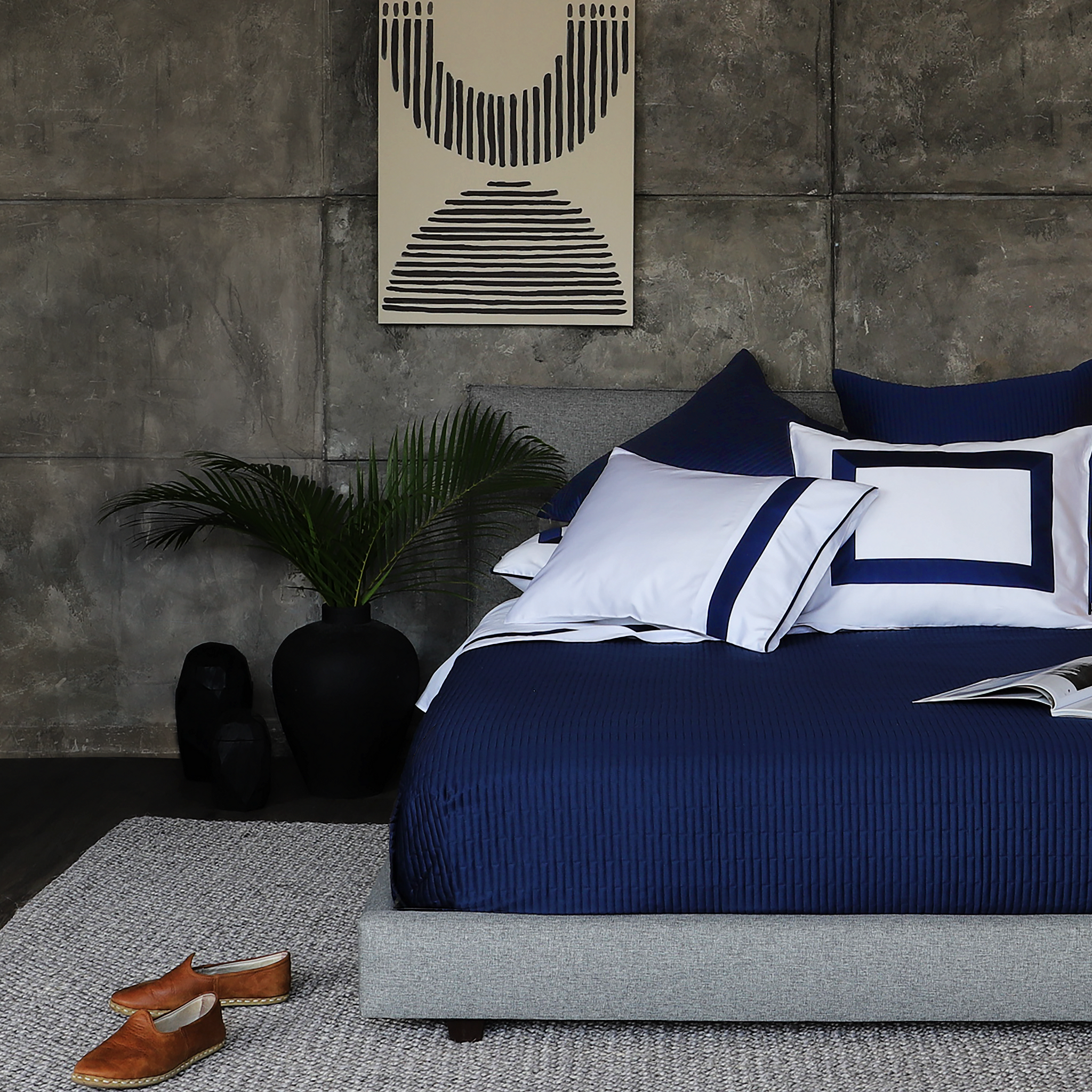 Plain + Perfect | Size: Full | Color: Marine | Touch: Sateen Refurbished - N/A refurbished available on Cerqular