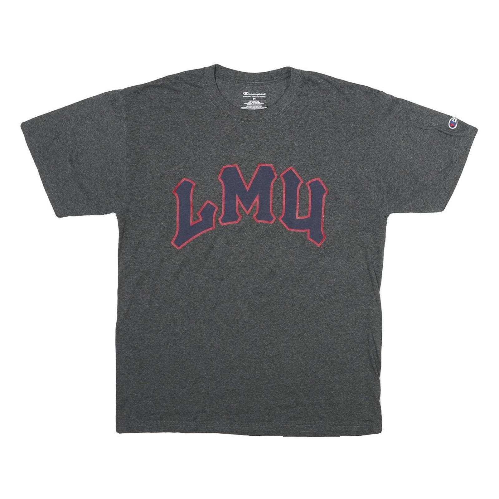 CHAMPION Mens Grey LMU Graphic T-Shirt M Short Sleeve Crew Neck Cotton Comfort Refurbished - N/A refurbished available on Cerqular