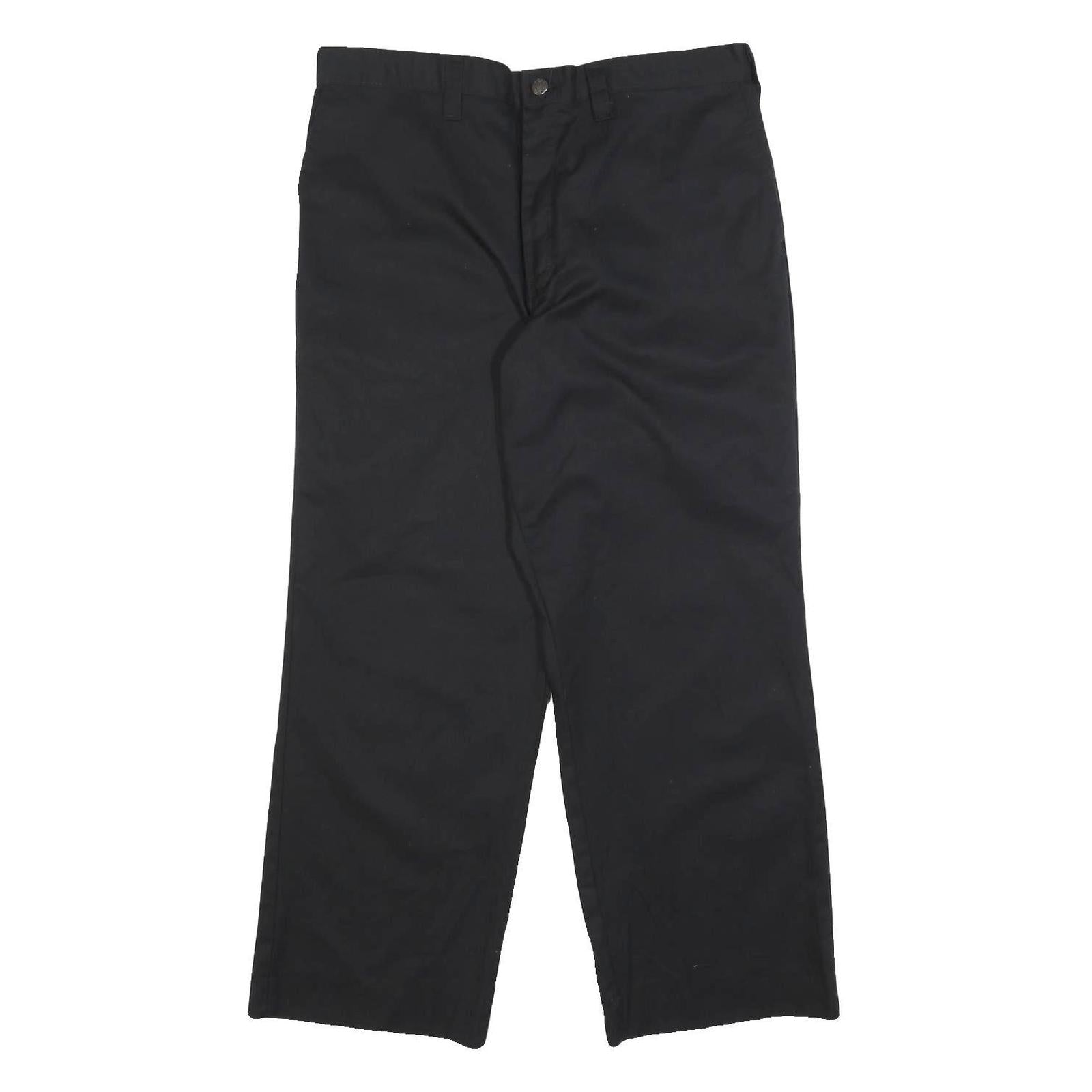 DICKIES Mens Black Loose Straight Trousers W36 L30 Cotton Blend Workwear Refurbished - N/A refurbished available on Cerqular