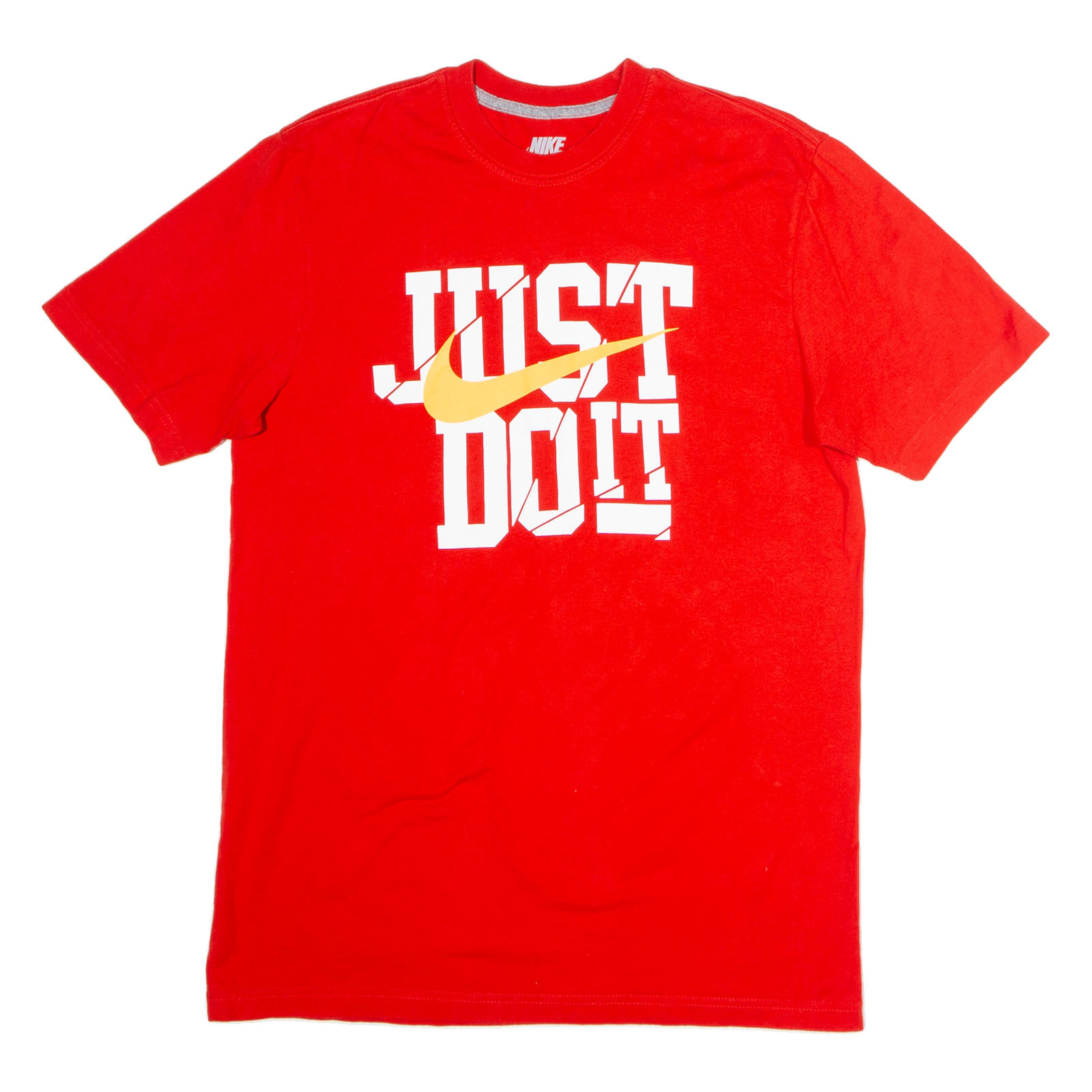 NIKE Just Do It Mens T-Shirt Red Crew Neck M Refurbished - N/A refurbished available on Cerqular