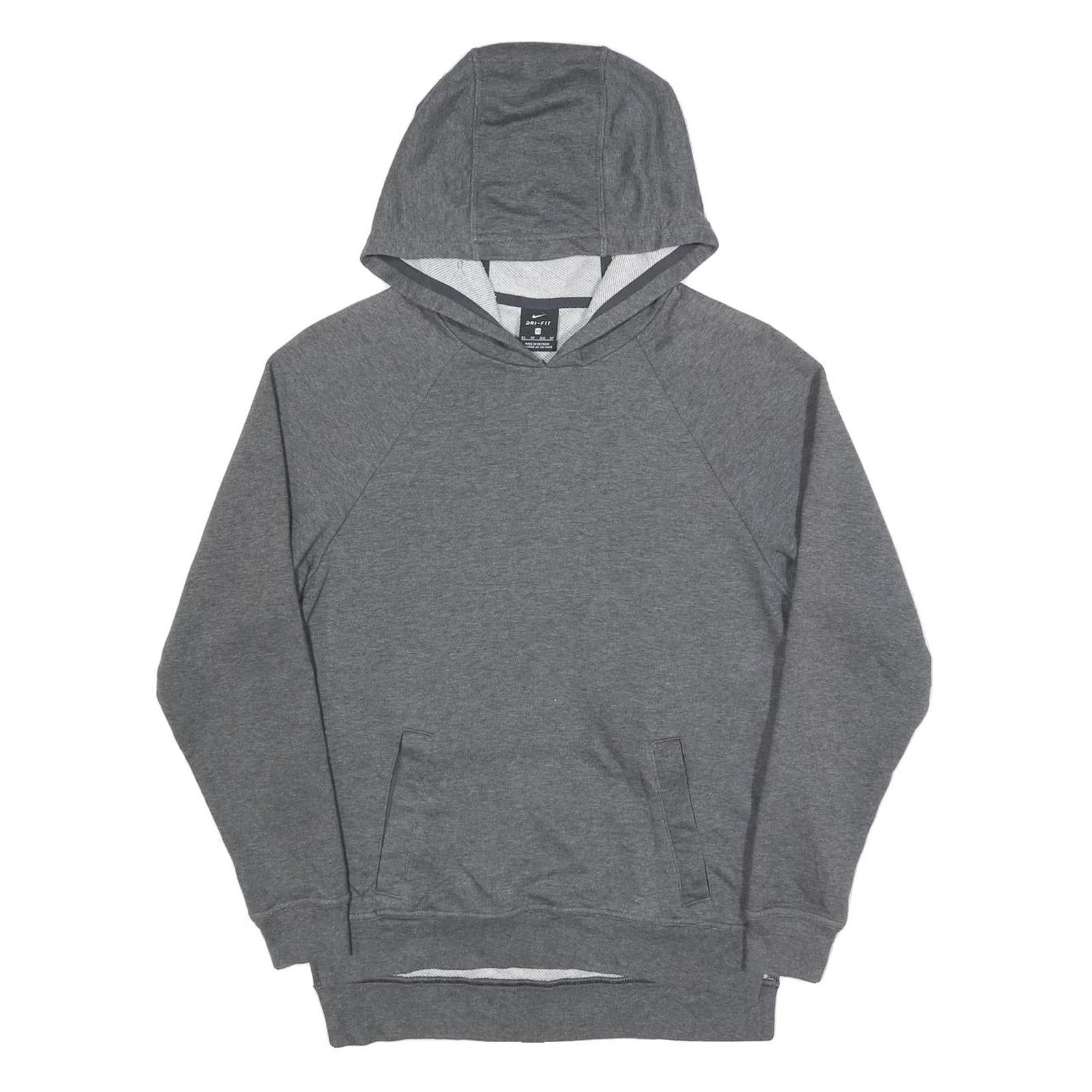 NIKE Mens Grey Hoodie XS Plain Cotton Blend Pullover Sport Casual Refurbished - N/A refurbished available on Cerqular