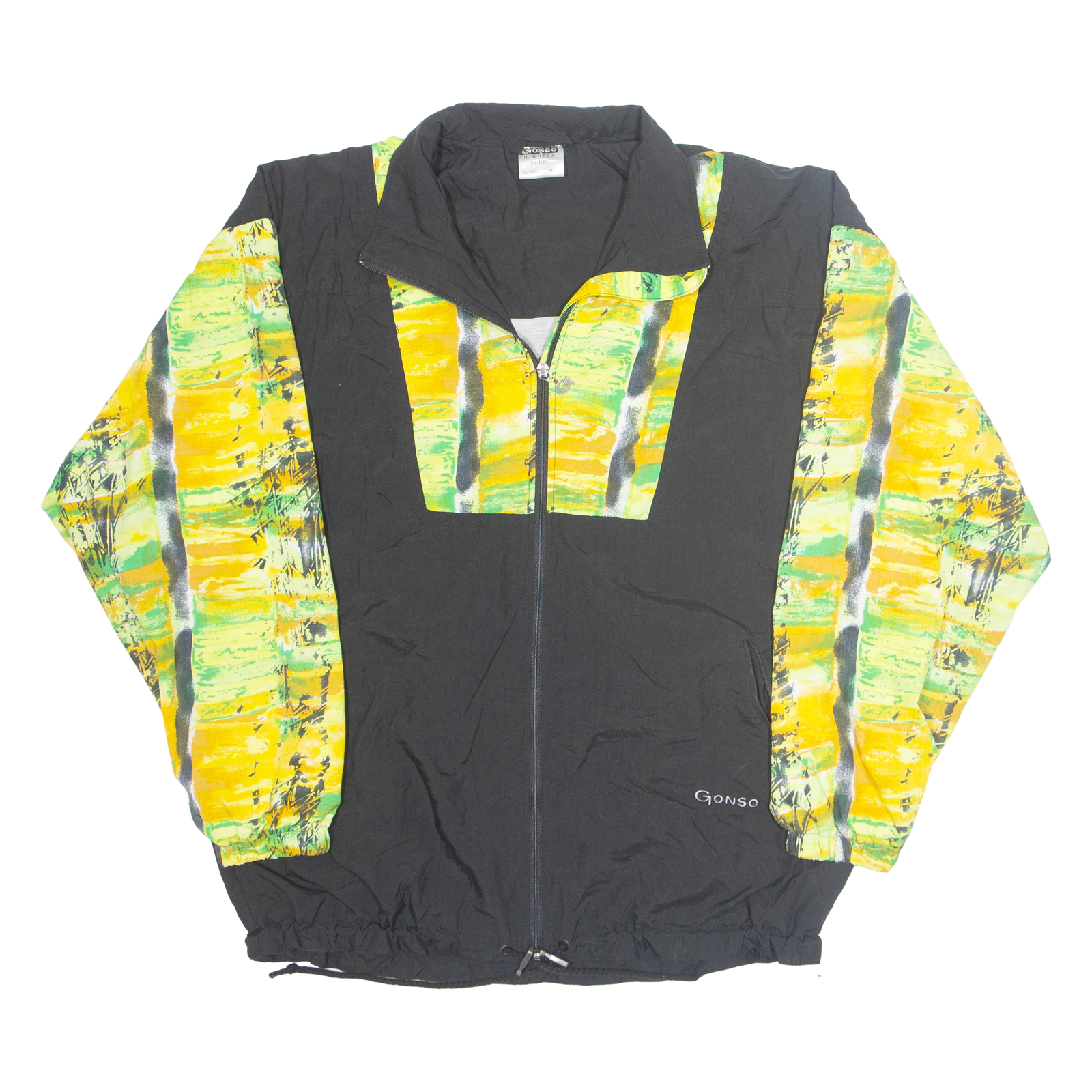 GONSO Mens Track Jacket Black Crazy Pattern S Refurbished - N/A refurbished available on Cerqular