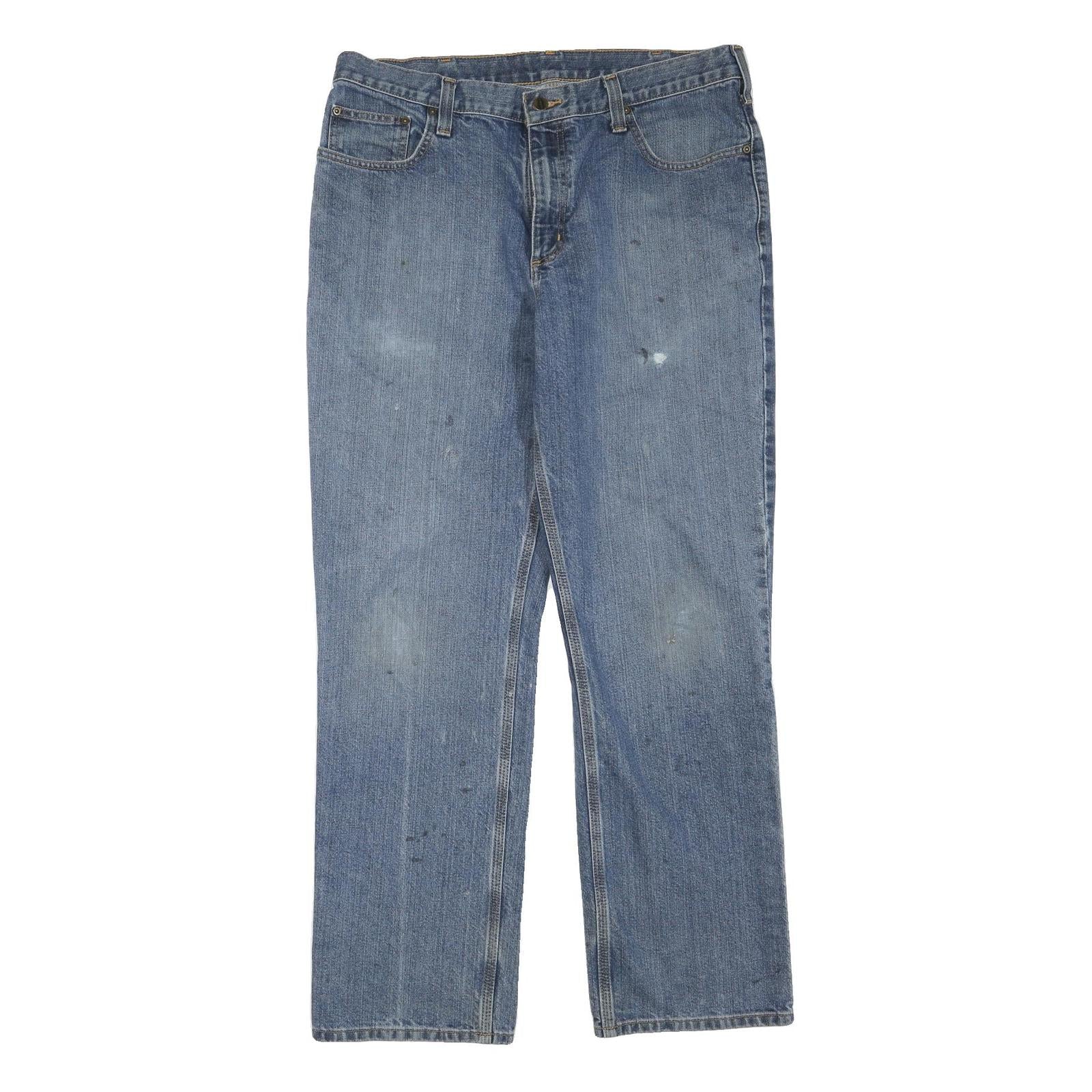CARHARTT Womens Jeans Blue Regular Straight Denim Medium W36 L32 Classic Cotton Refurbished - N/A refurbished available on Cerqular