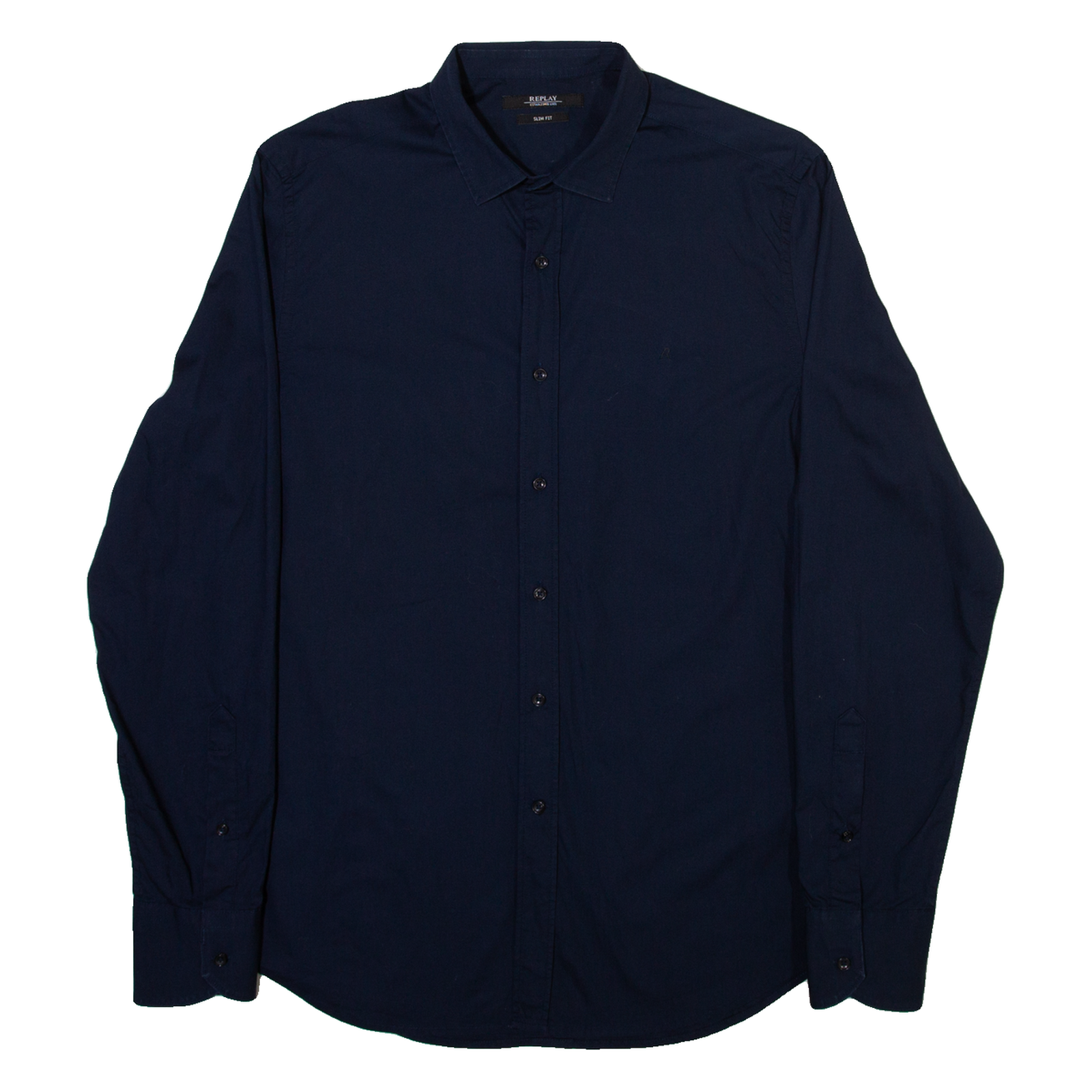 Buy REPLAY Slim Fit Mens Plain Shirt Blue Long Sleeve M Refurbished - $28.59 REPLAY Slim Fit Mens Plain Shirt Blue Long Sleeve M Refurbished - N/A refurbished available on Cerqular