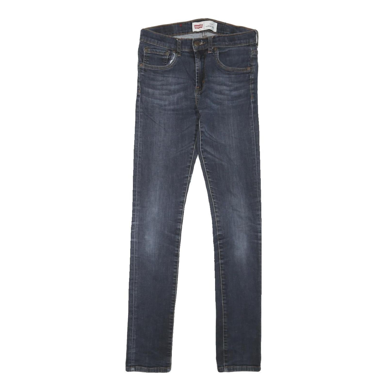 LEVI'S 519 Womens Jeans Blue Regular Skinny Denim Medium W27 L31 Classic Zip Refurbished - N/A refurbished available on Cerqular