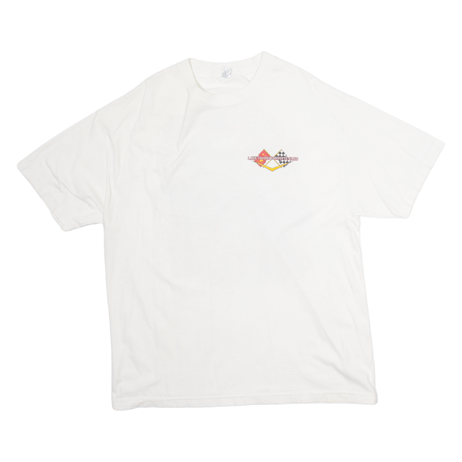 ALSTYLE Lake Tahoe Corvette Club Mens T-Shirt Cream USA XL Refurbished - N/A refurbished available on Cerqular