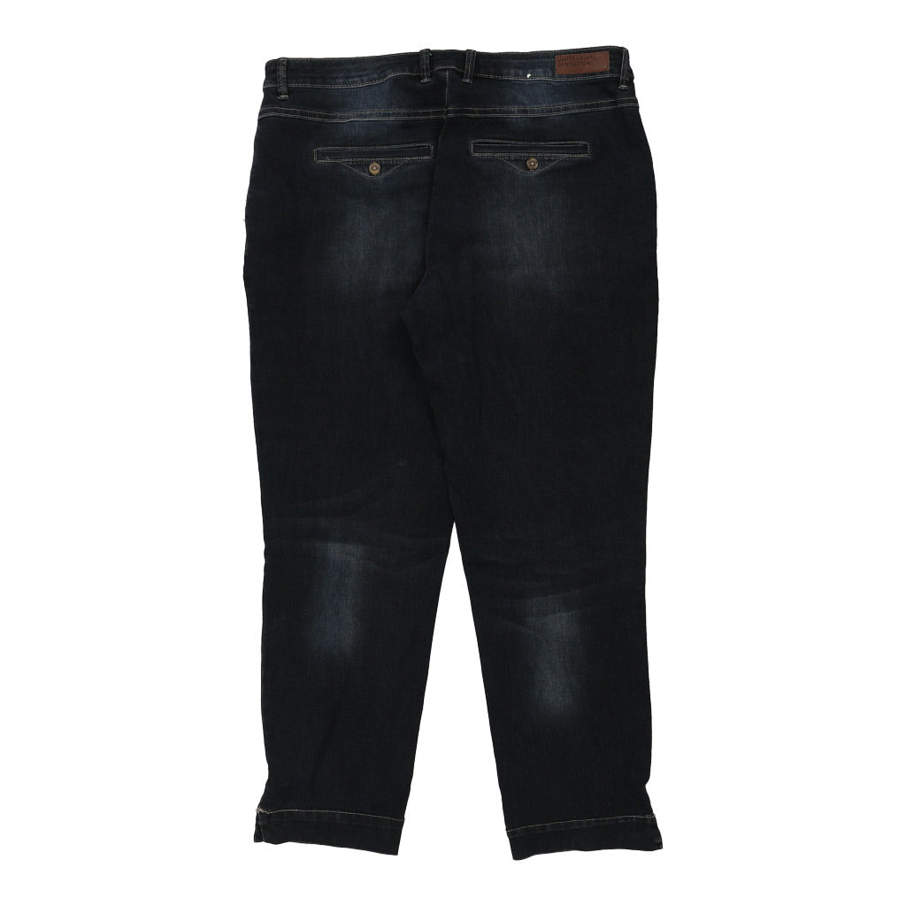 Benetton Jeans - 32W UK 12 Dark Wash Cotton Refurbished - Thrifted (note: this is a term often used to describe second- refurbished available on Cerqular