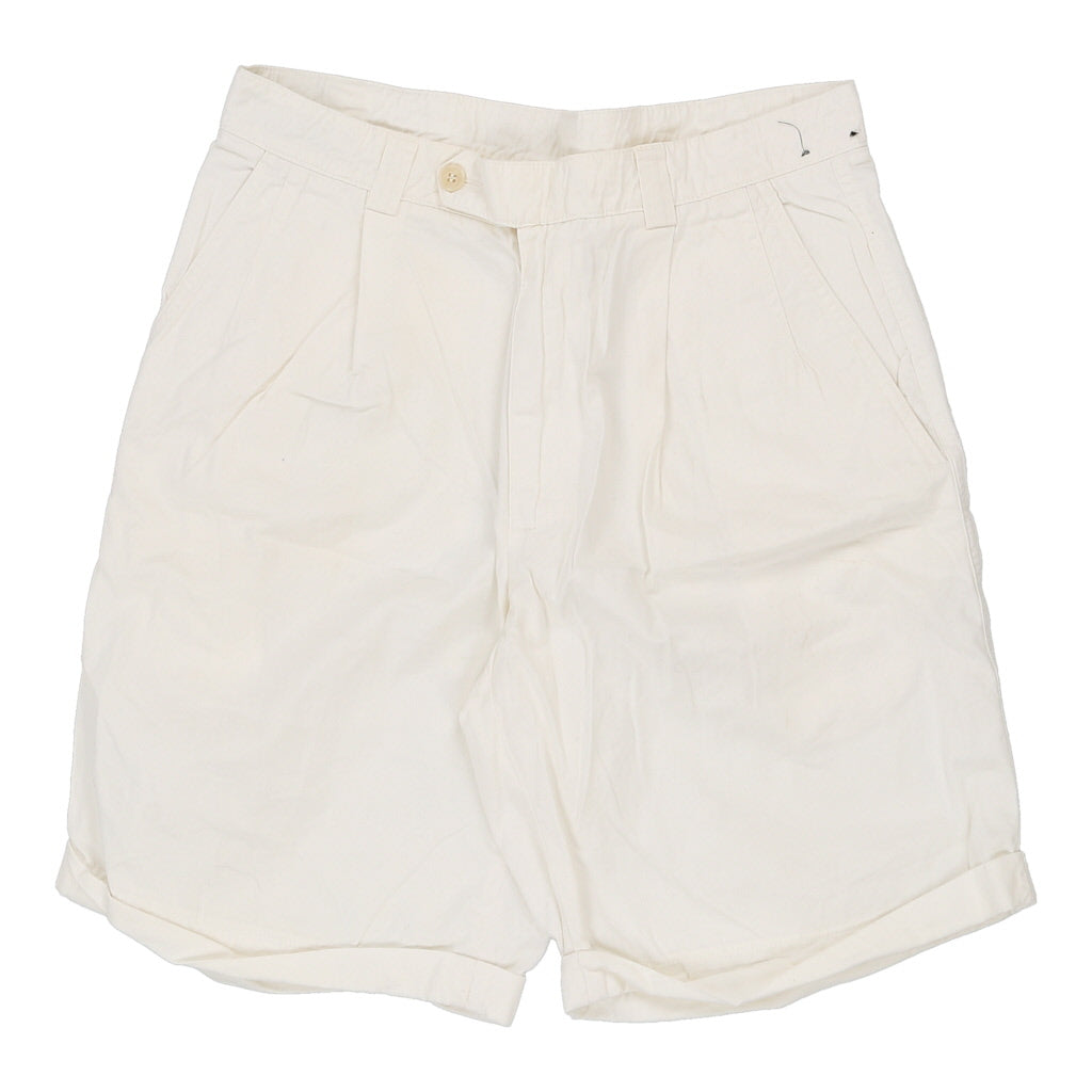 Peter Hadley Shorts - 30W UK 12 White Cotton Refurbished - Thrifted (note: this is a term often used to describe second- refurbished available on Cerqular