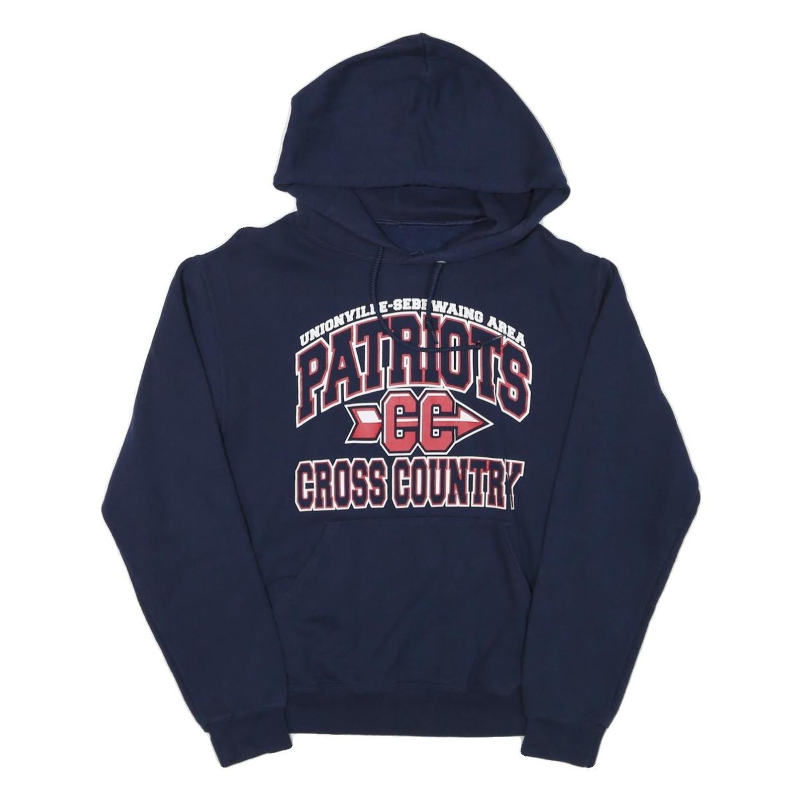 Mens Navy Blue Patriots Cross Country Hoodie M Cotton Blend Refurbished - N/A refurbished available on Cerqular
