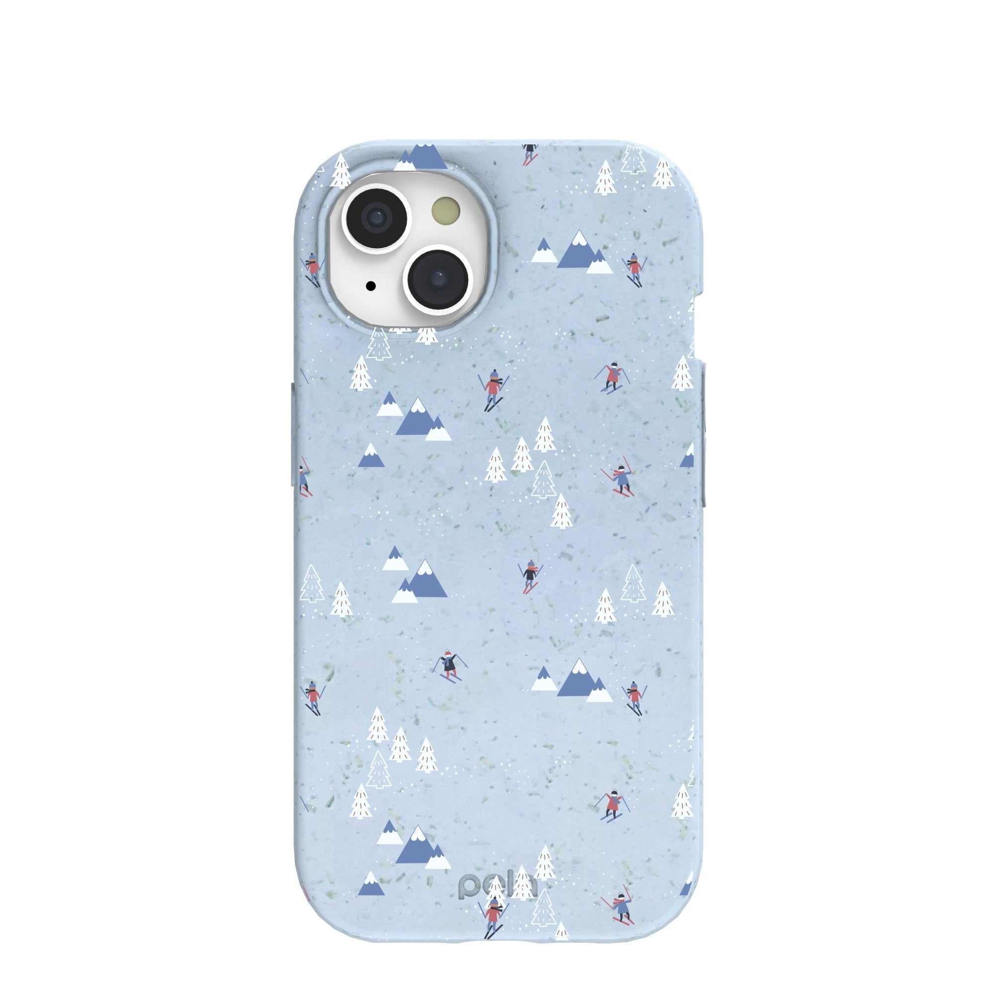 Powder Blue Ski Pass iPhone 15 Case Refurbished - Pela Case refurbished available on Cerqular