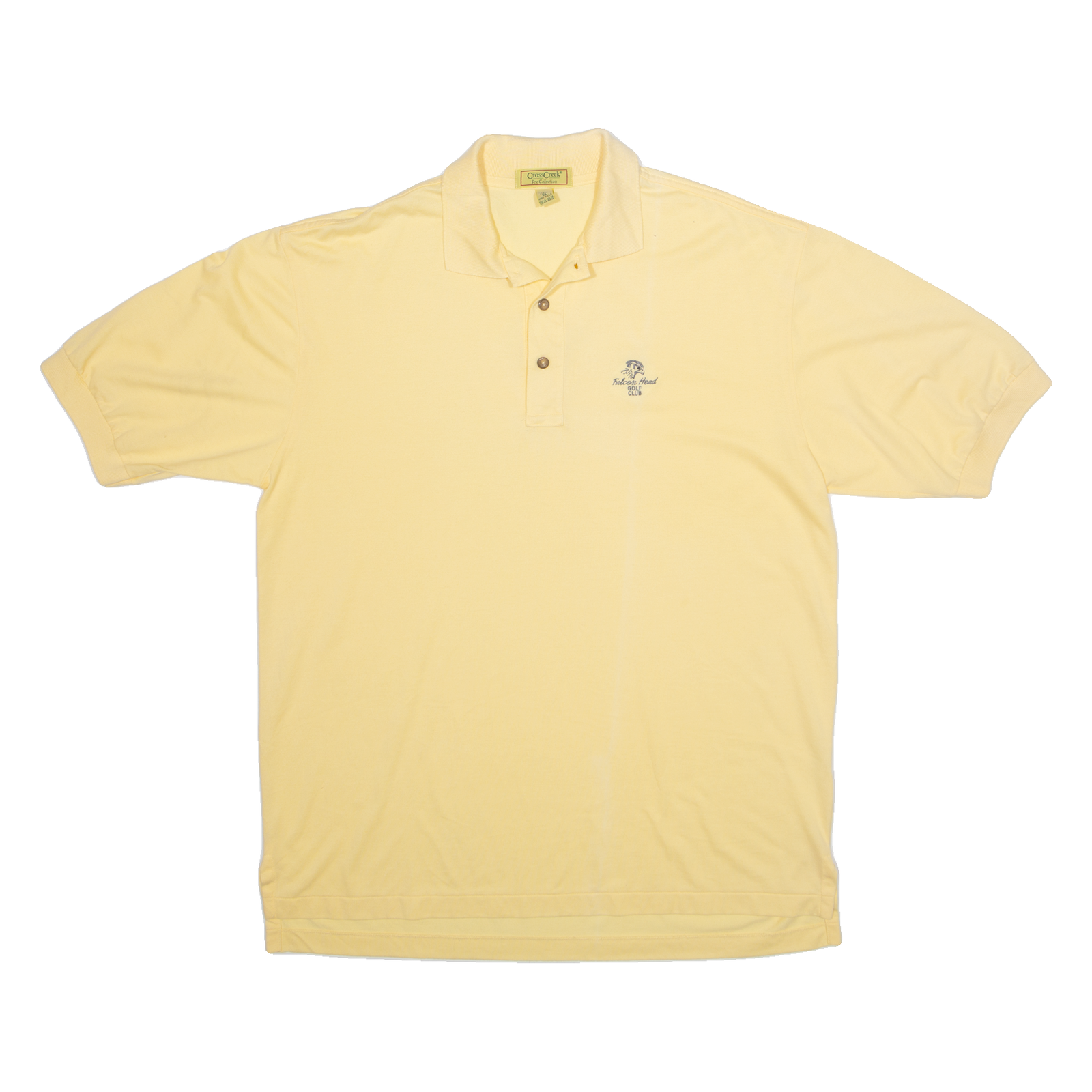 CROSS CREEK Mens Polo Shirt Yellow 90s XL Refurbished - N/A refurbished available on Cerqular