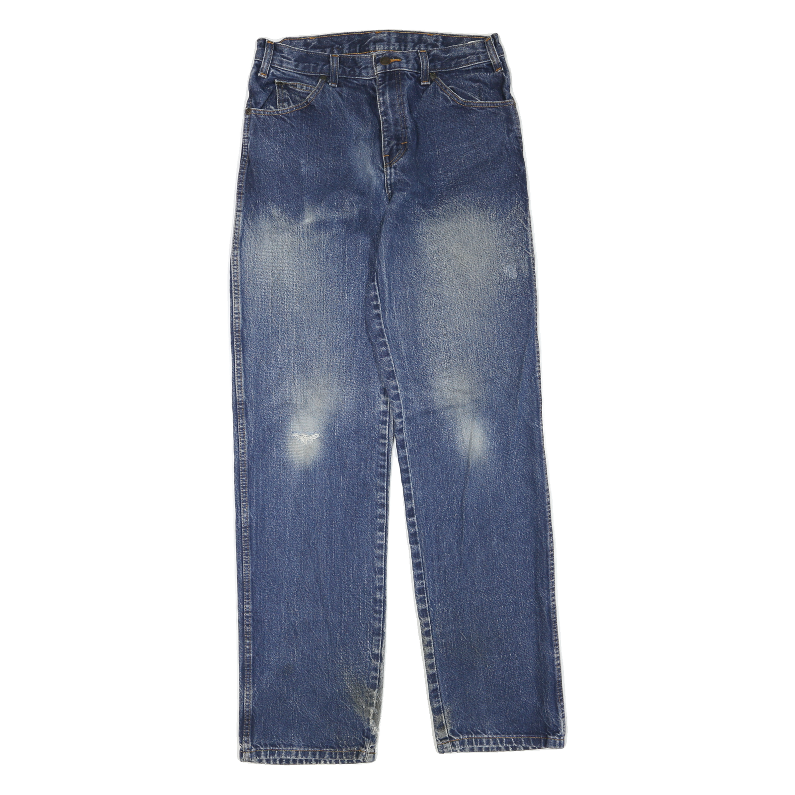 DICKIES Mens Jeans Blue Regular Straight Denim Medium Wash W32 L35 Durable Refurbished - N/A refurbished available on Cerqular
