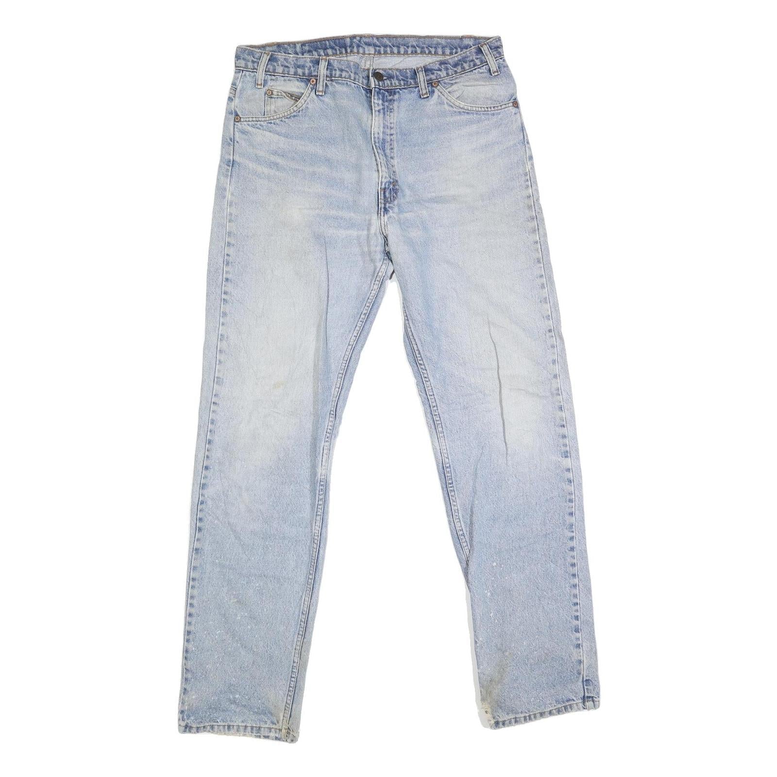 LEVI'S 505 Mens Jeans Blue Regular Straight Denim Light W36 L33 Classic Zip Refurbished - N/A refurbished available on Cerqular