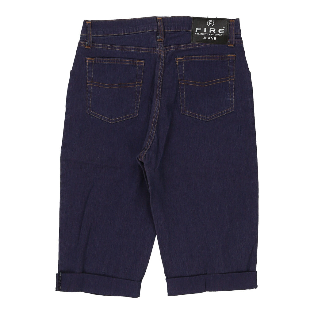 Fire Denim Shorts - 28W UK 8 Purple Cotton Refurbished - Thrifted (note: this is a term often used to describe second- refurbished available on Cerqular