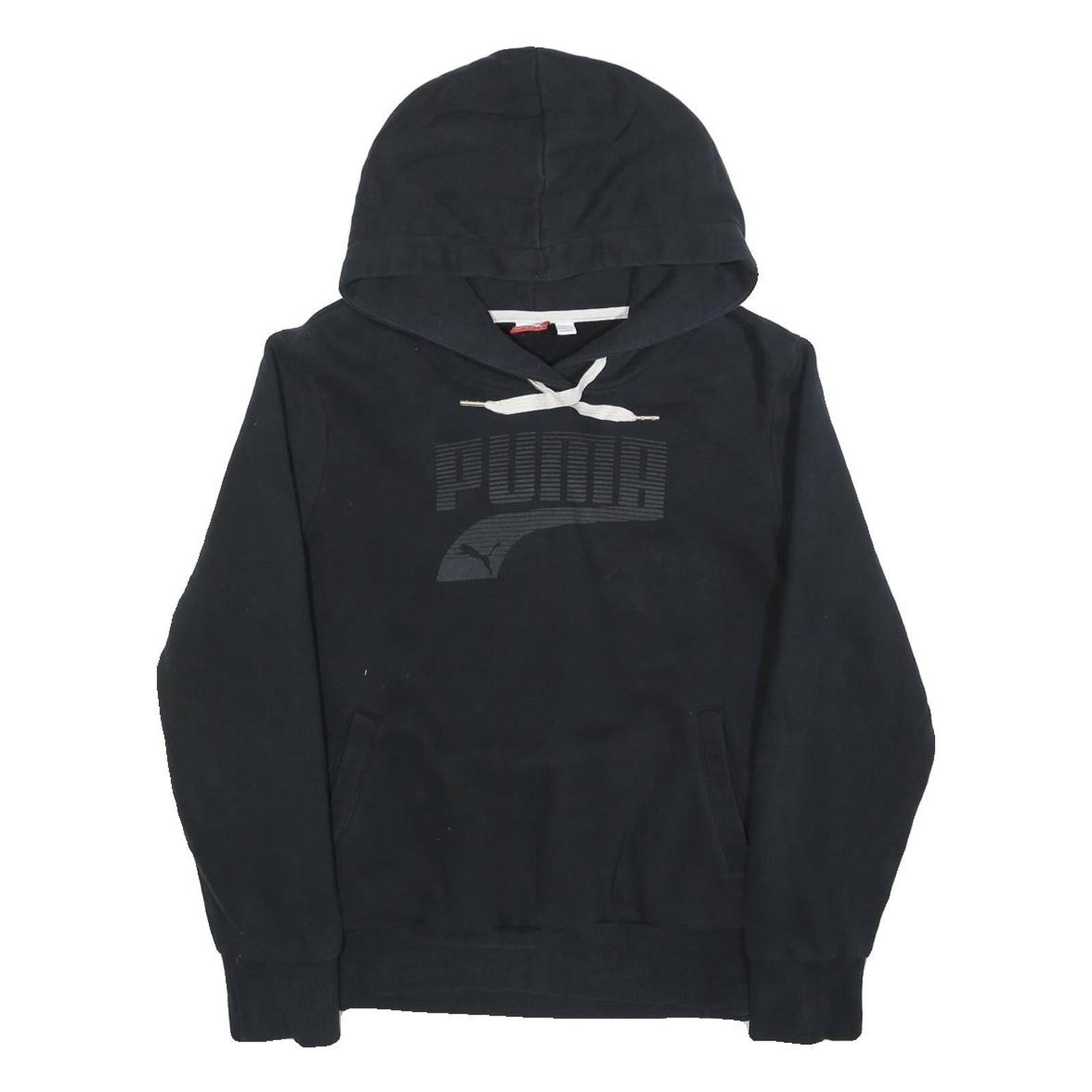 PUMA Womens Black Hoodie UK 14 Cotton Blend Pullover Hooded Sweatshirt Refurbished - N/A refurbished available on Cerqular