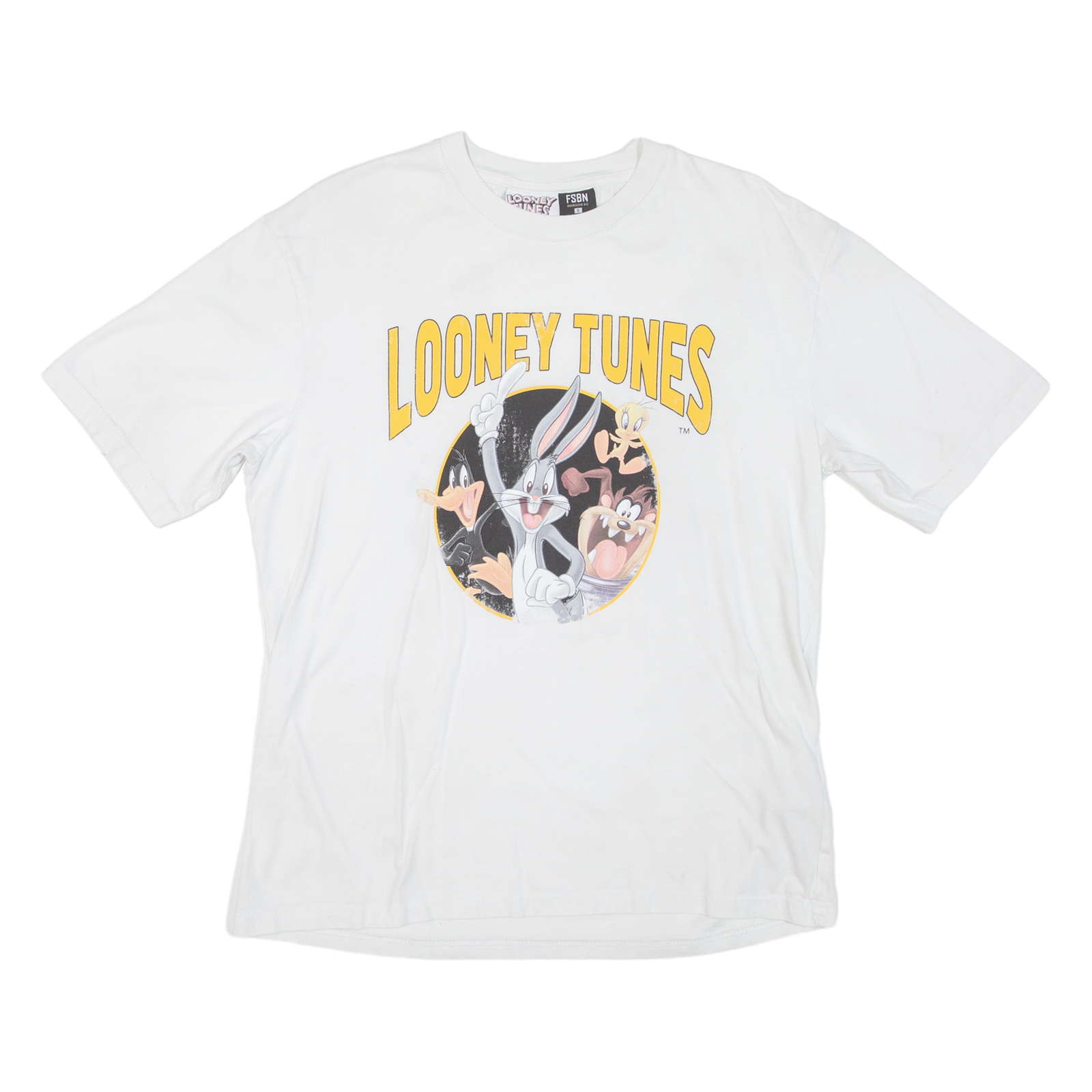 FSBN Looney Tunes Mens T-Shirt White Crew Neck S Refurbished - N/A refurbished available on Cerqular