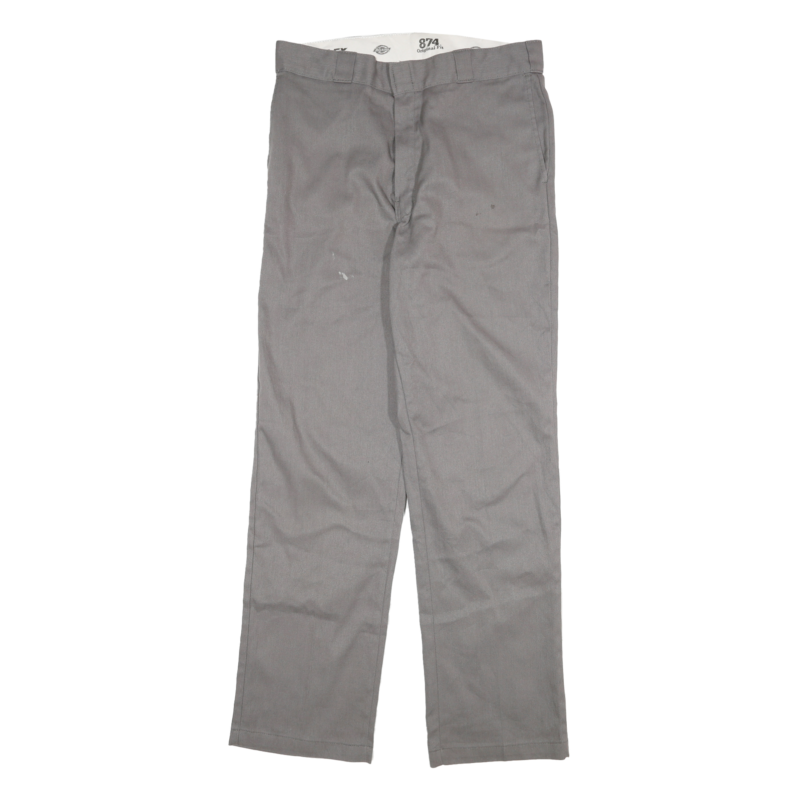 DICKIES Mens Cotton Blend Grey Regular Fit Straight Leg Trousers W32 L32 Refurbished - N/A refurbished available on Cerqular