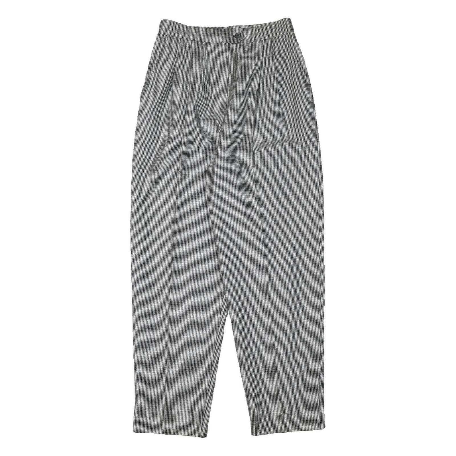 SOKO Lined Womens Wool Blend Black White Relaxed Straight Trousers W27 L30 Refurbished - N/A refurbished available on Cerqular
