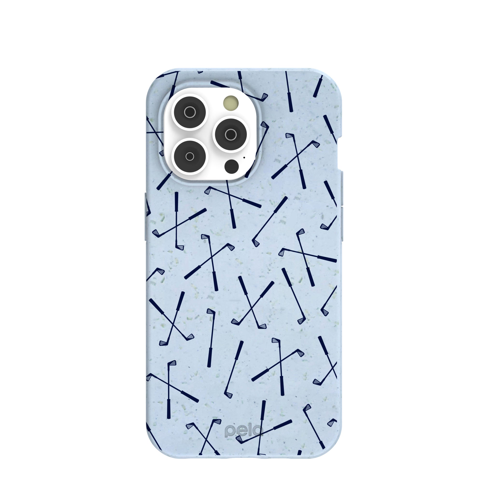 Powder Blue Golf Clubs iPhone 14 Pro Case Refurbished - Pela Case refurbished available on Cerqular