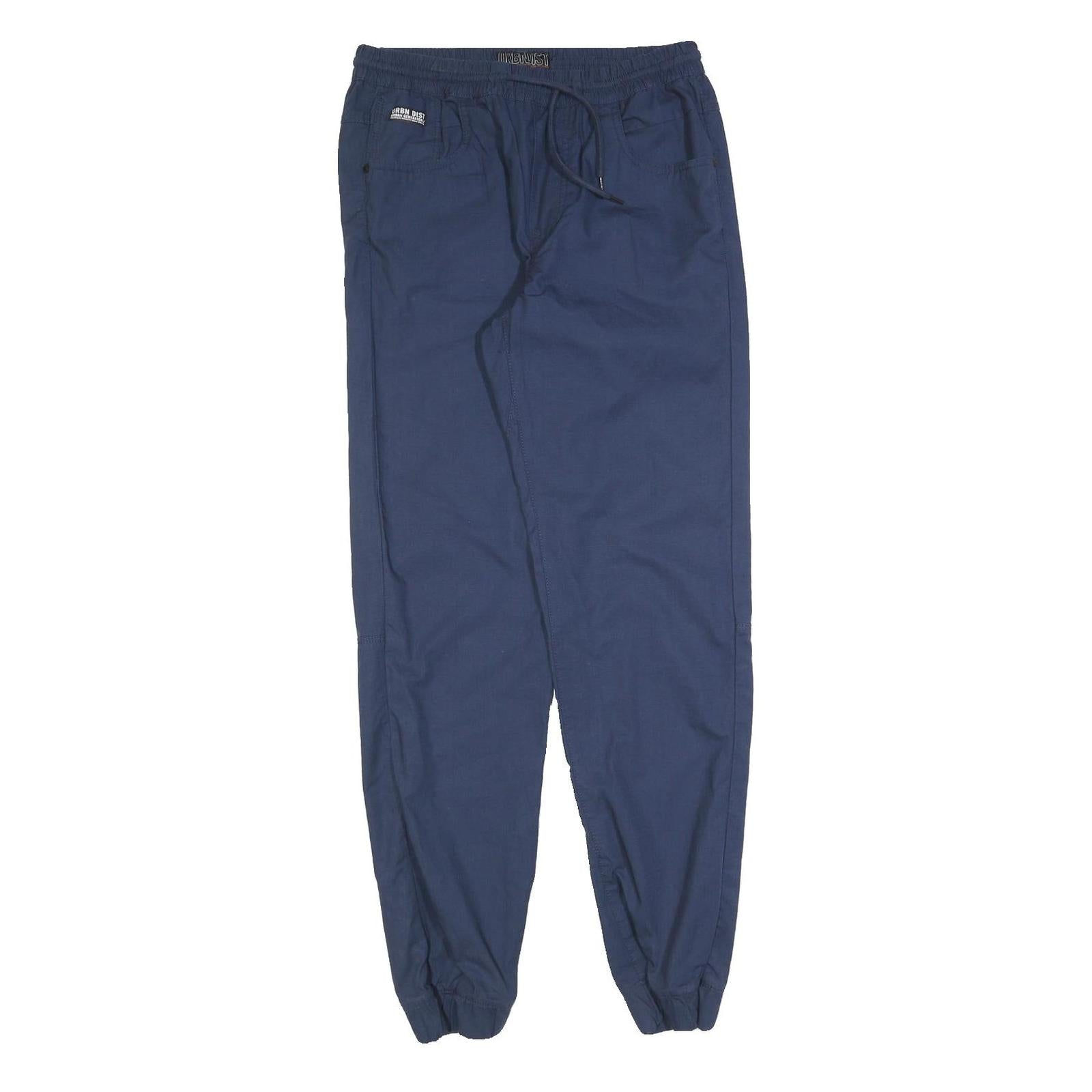 ANGELO LITRICO Mens Joggers Navy Blue S W28 L31 Casual Cotton Blend Comfort Fit Refurbished - N/A refurbished available on Cerqular