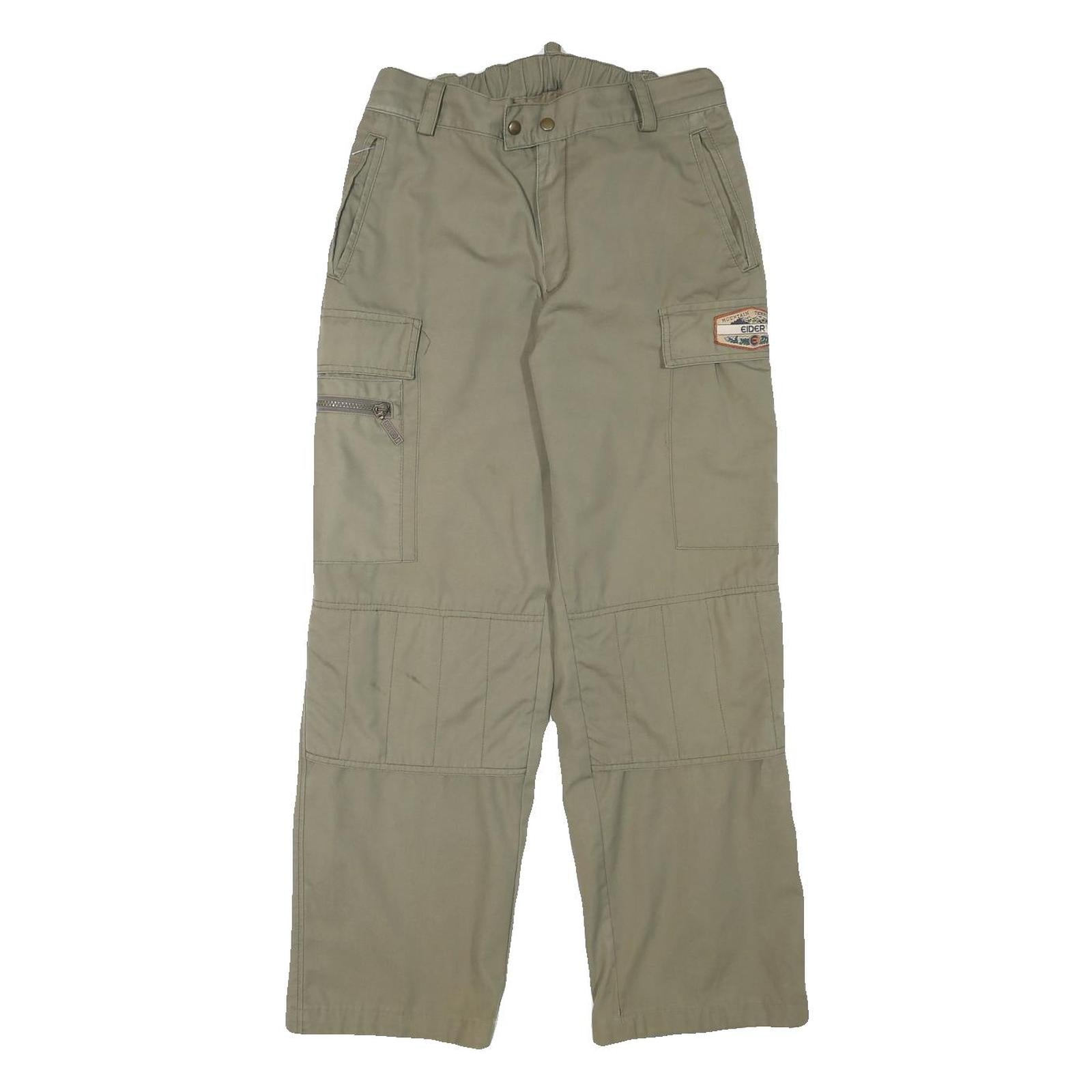 EIDER Mens Relaxed Beige Cargo Trousers W28 L27 Cotton Blend Zip Casual Workwear Refurbished - N/A refurbished available on Cerqular