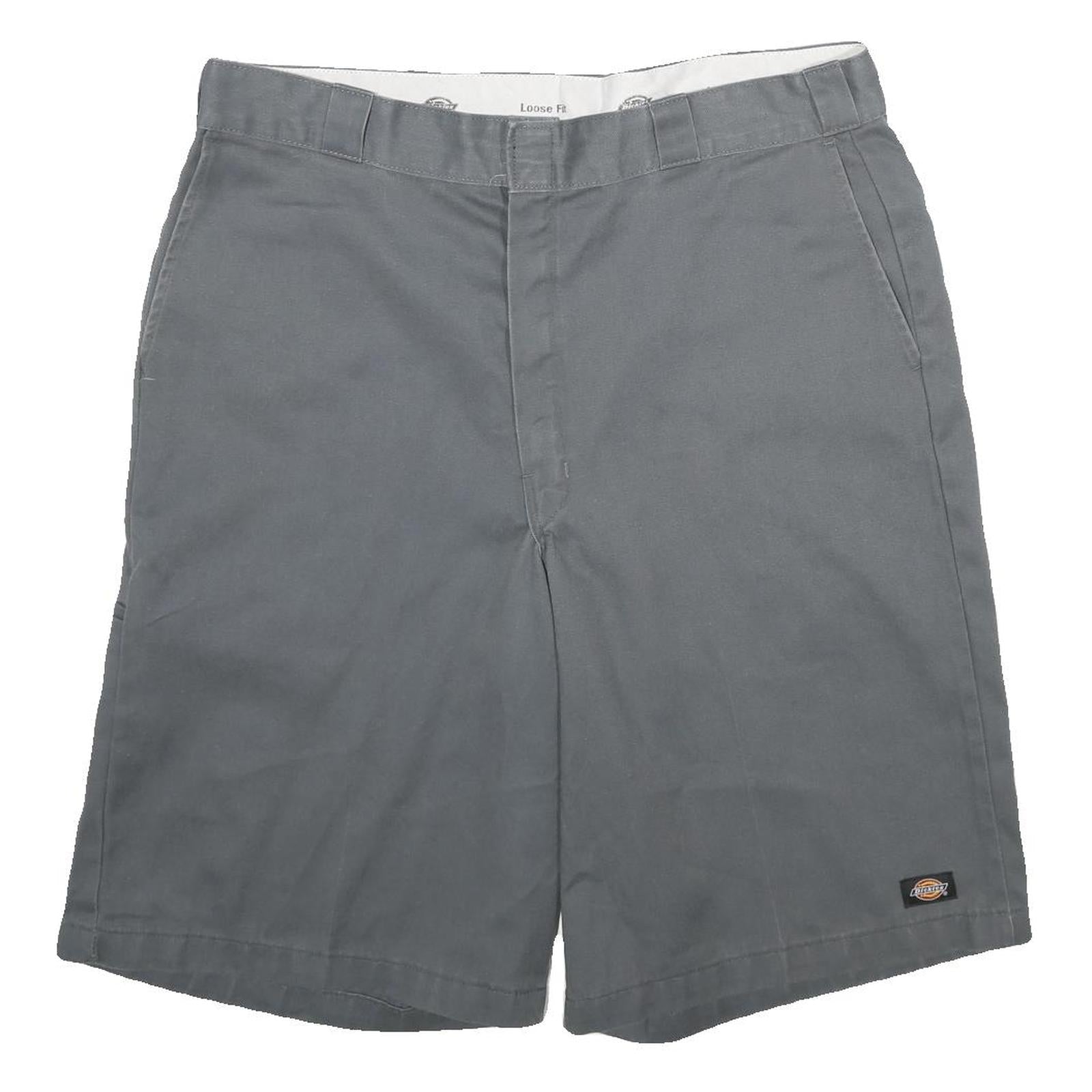 DICKIES Mens Grey Casual Shorts XL W40 Workwear Relaxed Fit Polyester Blend Refurbished - N/A refurbished available on Cerqular