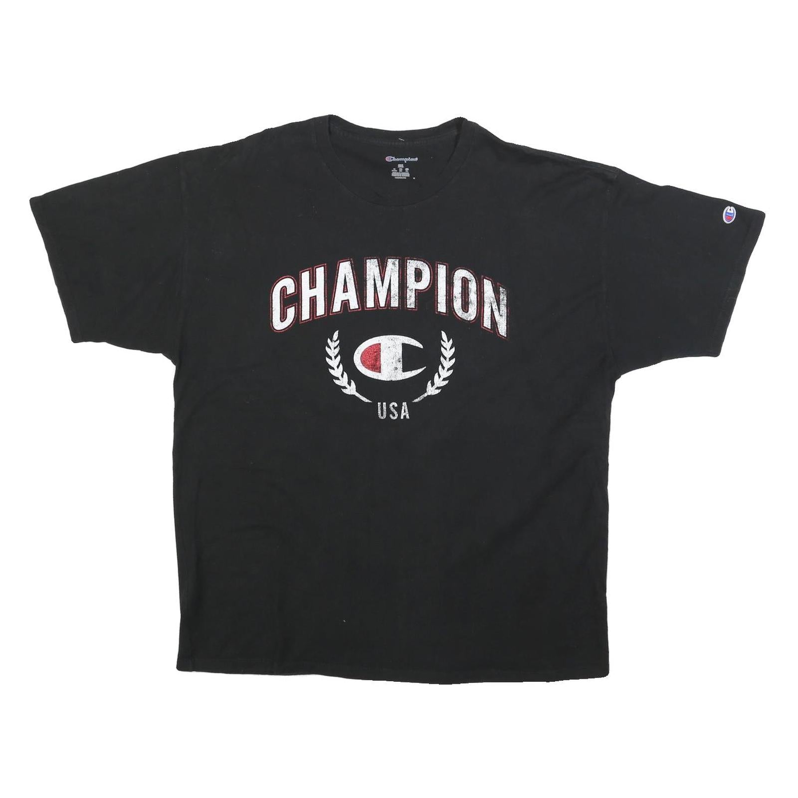Buy CHAMPION Mens Black & Red Graphic T-Shirt 2XL Short Sleeve Crew Neck Logo Refurbished - $18.19 CHAMPION Mens Black & Red Graphic T-Shirt 2XL Short Sleeve Crew Neck Logo Refurbished - N/A refurbished available on Cerqular