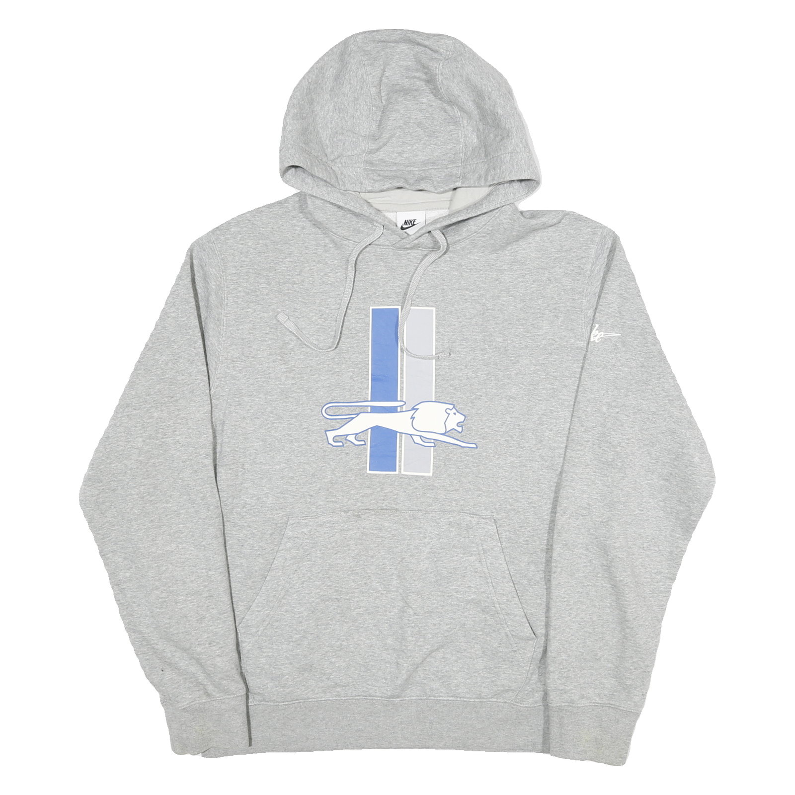 Buy NIKE Mens Grey & Blue Hoodie M Cotton Blend Pullover Lion Graphic Sweatshirt Refurbished - $36.39 NIKE Mens Grey & Blue Hoodie M Cotton Blend Pullover Lion Graphic Sweatshirt Refurbished - N/A refurbished available on Cerqular