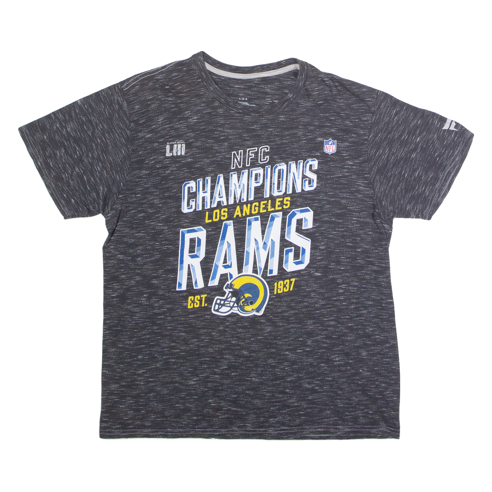 FANATICS Los Angeles Rams NFC Champions Mens T-Shirt Grey USA Crew Neck L Refurbished - N/A refurbished available on Cerqular