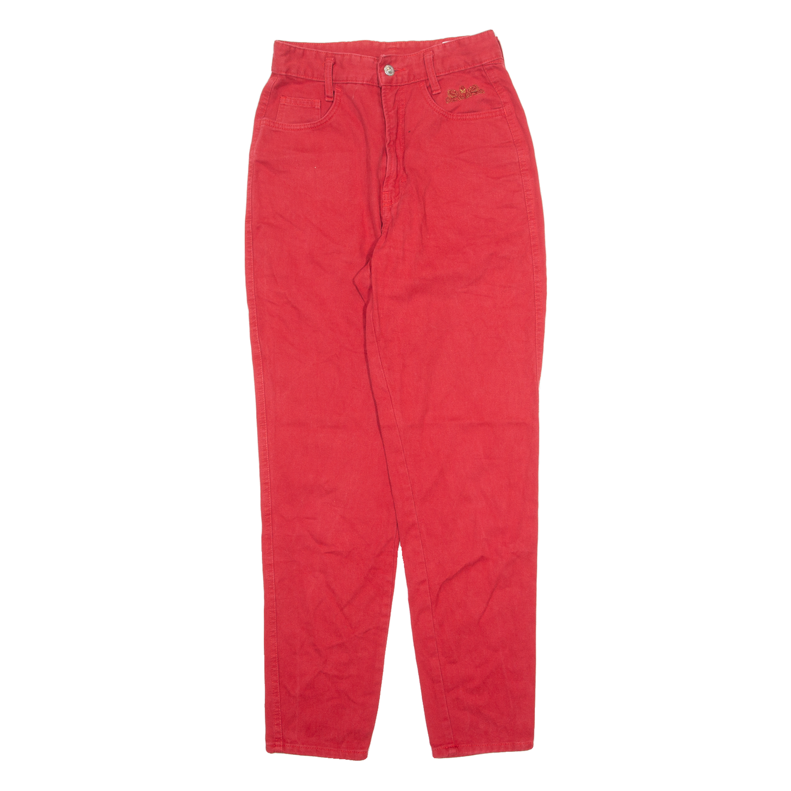 Womens Jeans Red Regular Tapered 90s W26 L30 Refurbished - N/A refurbished available on Cerqular