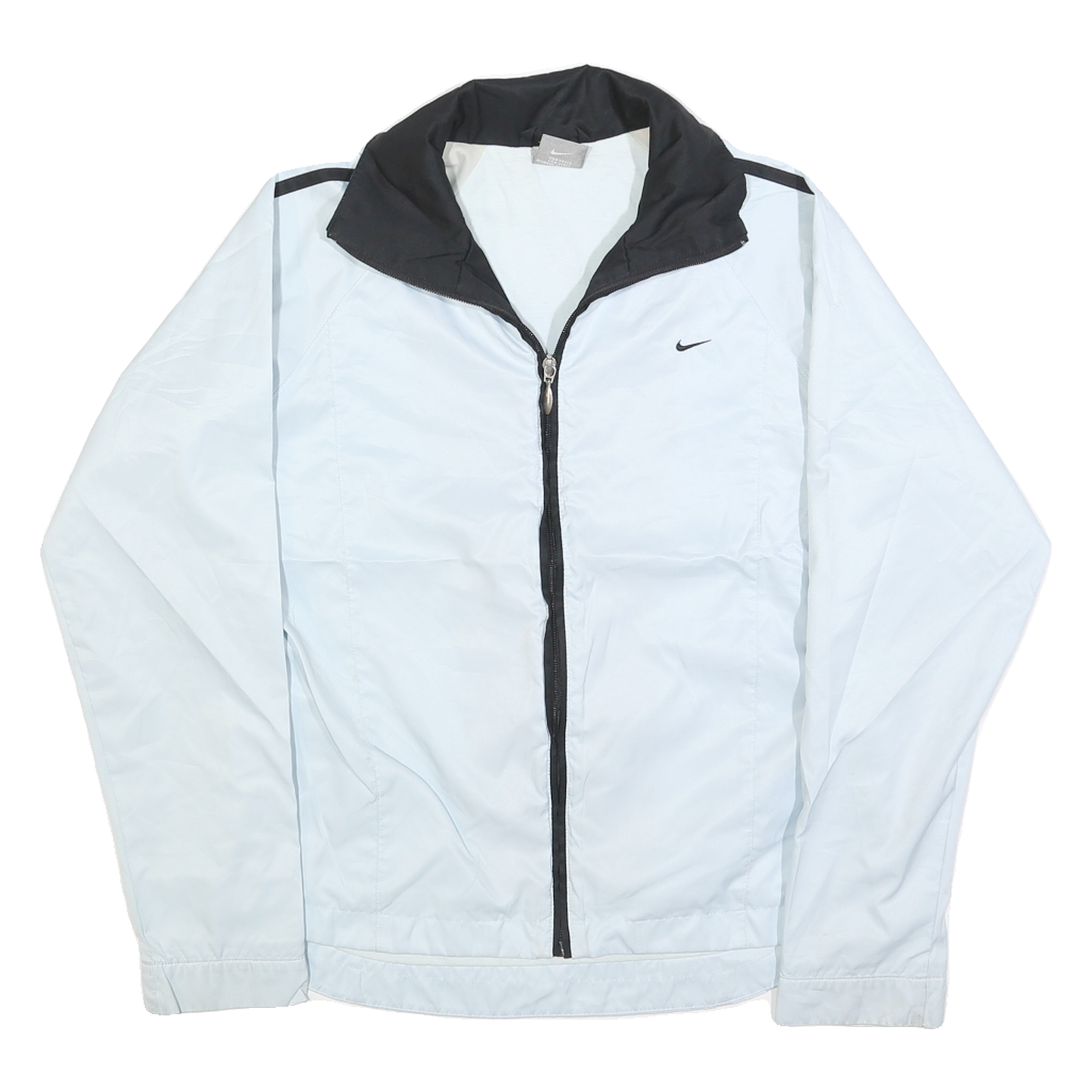Buy NIKE Womens White & Black Track Jacket S Polyester Blend Lightweight Zip Refurbished - $41.59 NIKE Womens White & Black Track Jacket S Polyester Blend Lightweight Zip Refurbished - N/A refurbished available on Cerqular