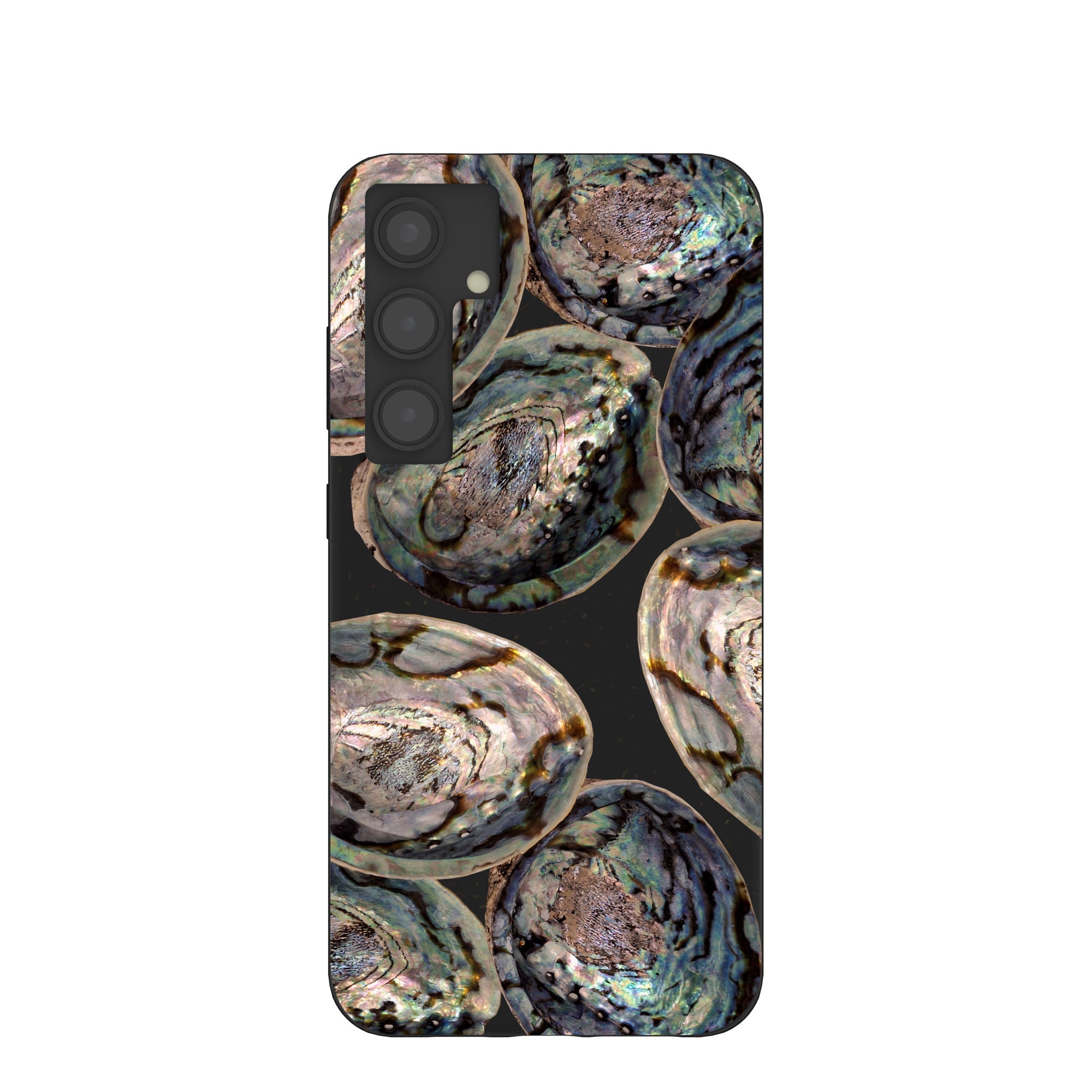 Black Abalone Shells Samsung Galaxy S24+(Plus) Case Refurbished - Pela Case refurbished available on Cerqular