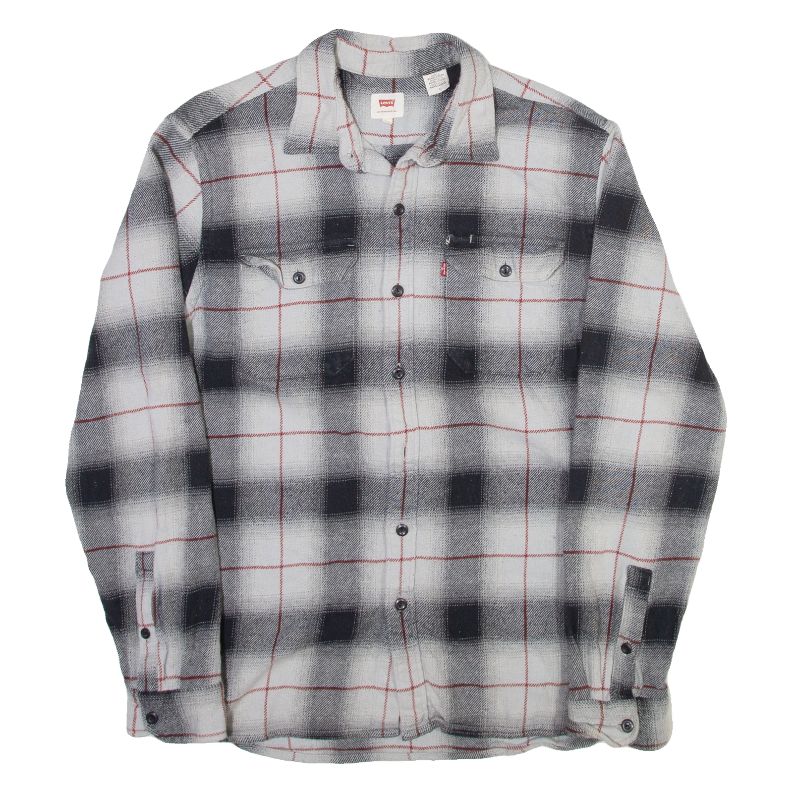 Buy LEVI'S Mens Shirt Grey Check Long Sleeve M Refurbished - $31.19 LEVI'S Mens Shirt Grey Check Long Sleeve M Refurbished - N/A refurbished available on Cerqular