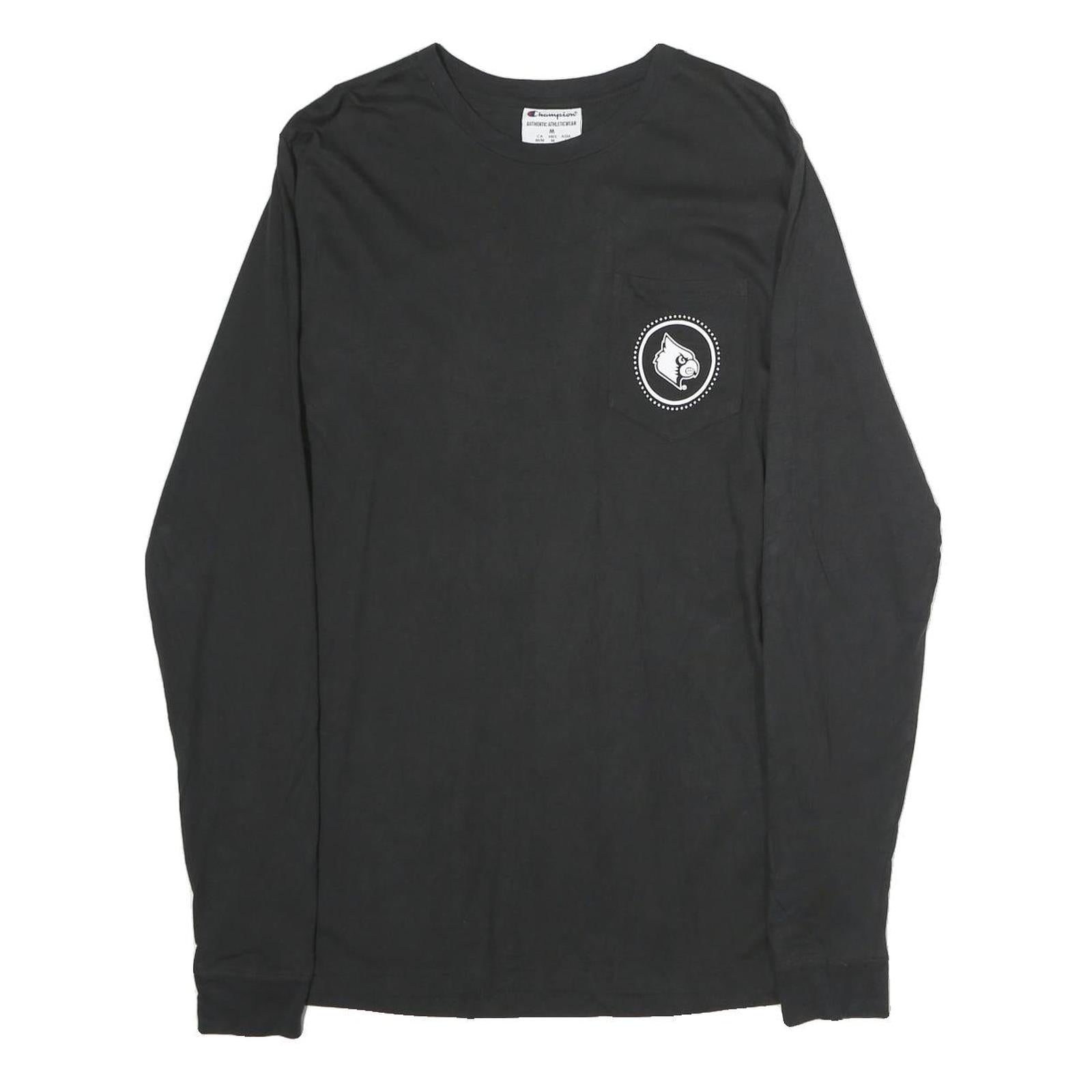 CHAMPION Mens Black University Of Louisville Cardinals Long Sleeve Crew Neck Refurbished - N/A refurbished available on Cerqular