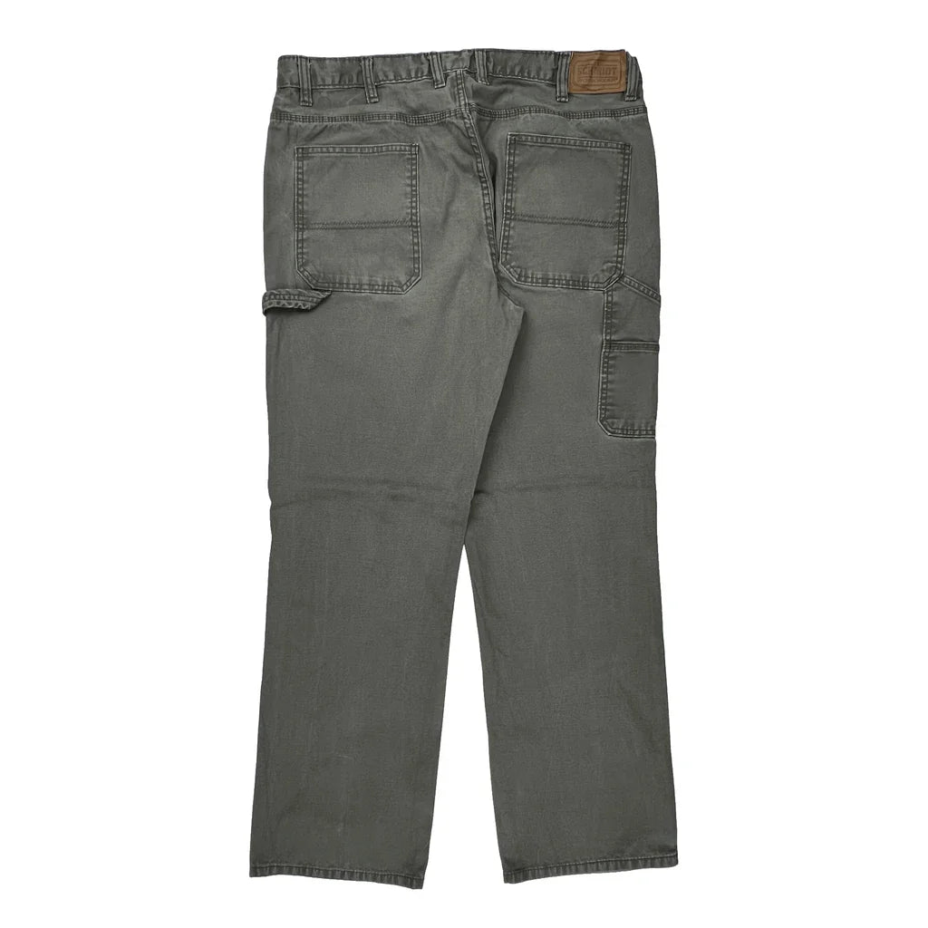 Schmidt Carpenter Trousers - 38W 30L Grey Cotton Refurbished - Thrifted (note: this is a term often used to describe second- refurbished available on Cerqular