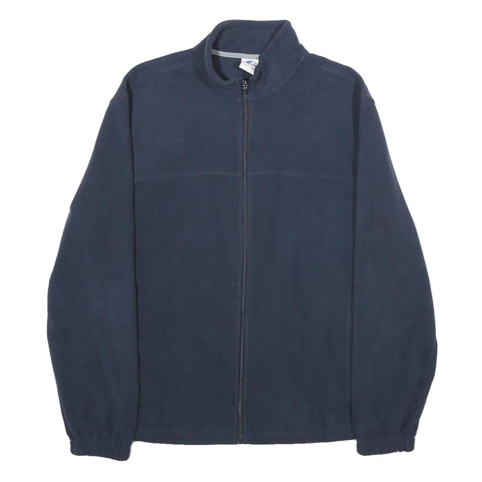STARTER Mens Navy Blue Casual Jacket M Polyester Plain Zip Long Sleeve Refurbished - N/A refurbished available on Cerqular