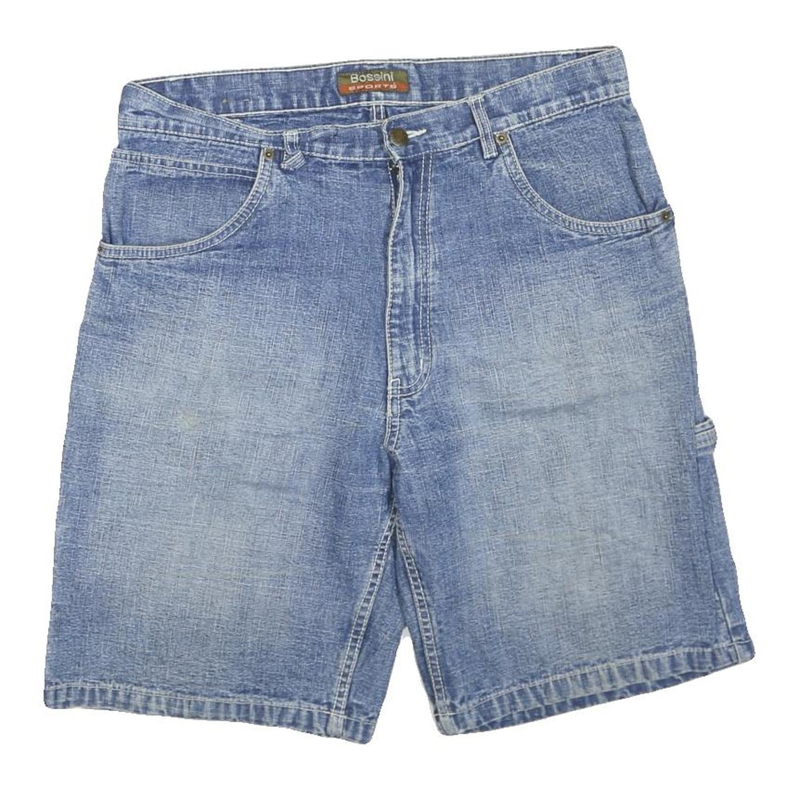 BOSSINI Mens Shorts Blue Casual M W34 Cotton Blend Lightweight Design Refurbished - N/A refurbished available on Cerqular