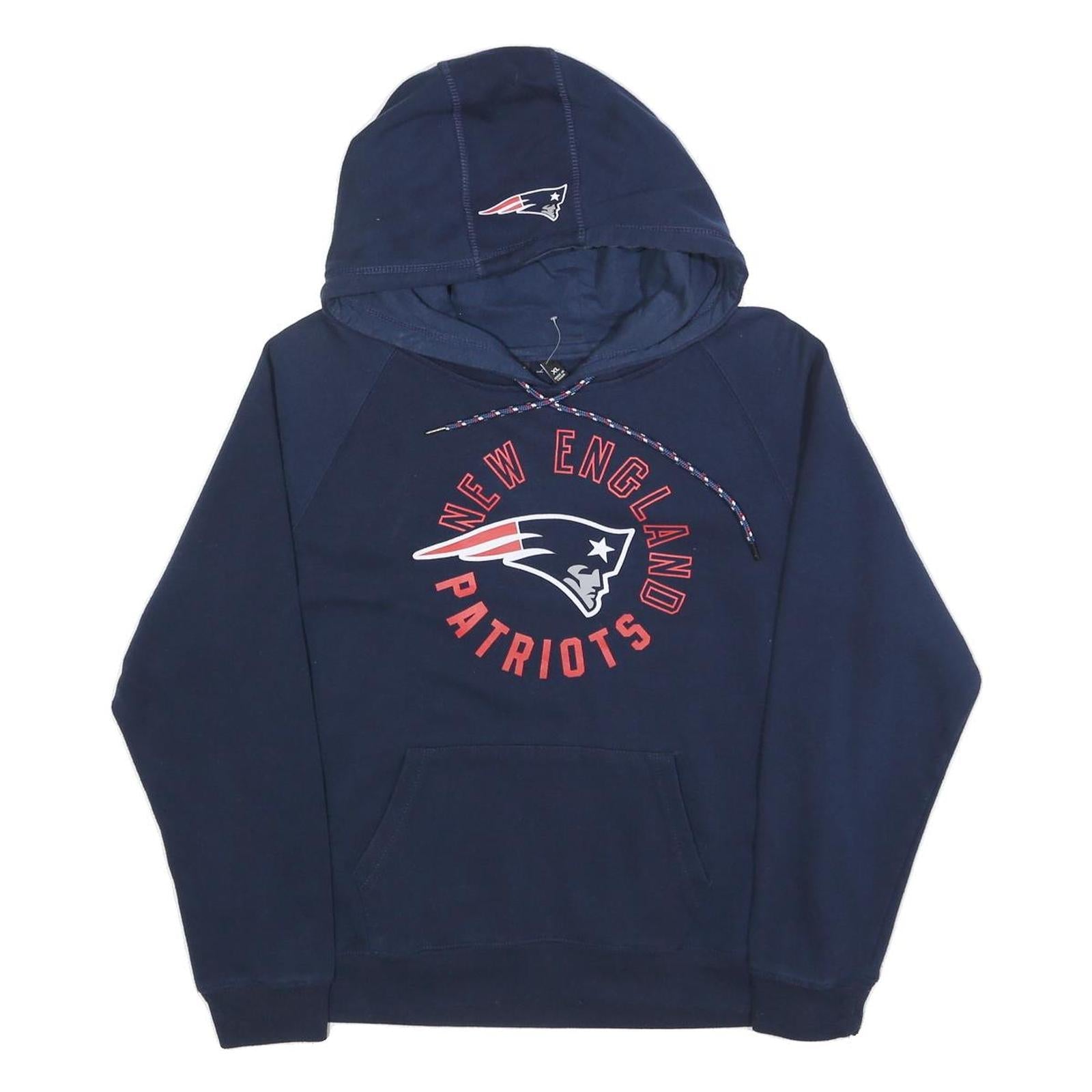 NFL Womens Blue New England Patriots Pullover Hoodie XL Cotton Blend Refurbished - N/A refurbished available on Cerqular